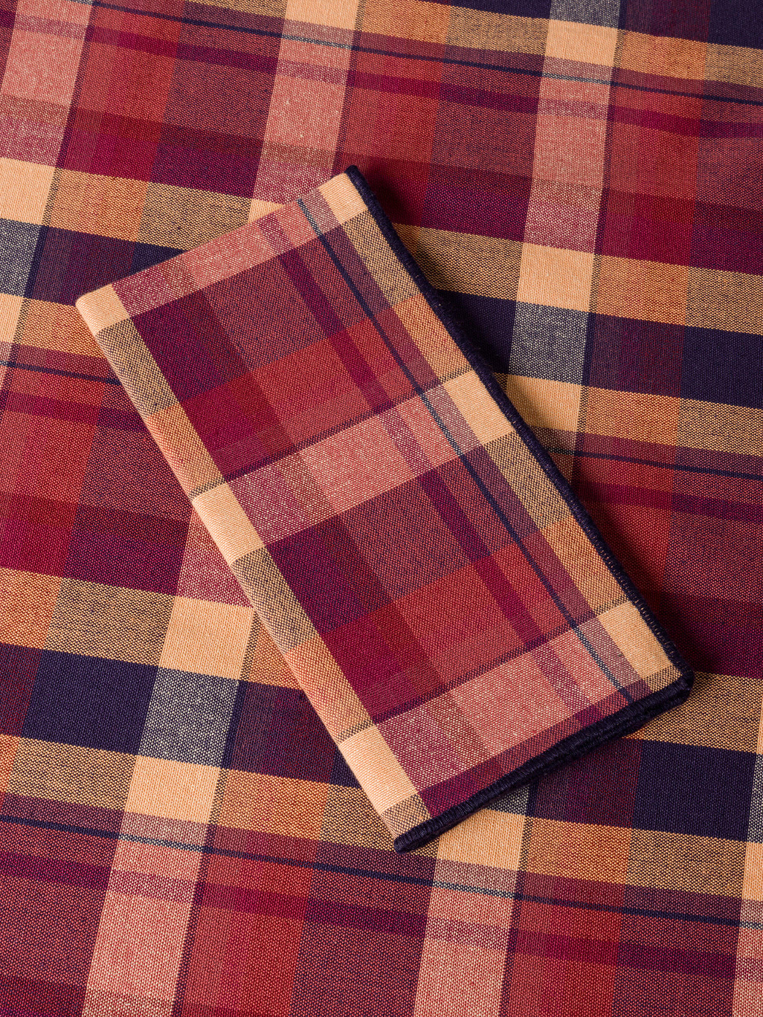 Tovaglia check in puro cotone tinto filo, Multicolor, large image number 1