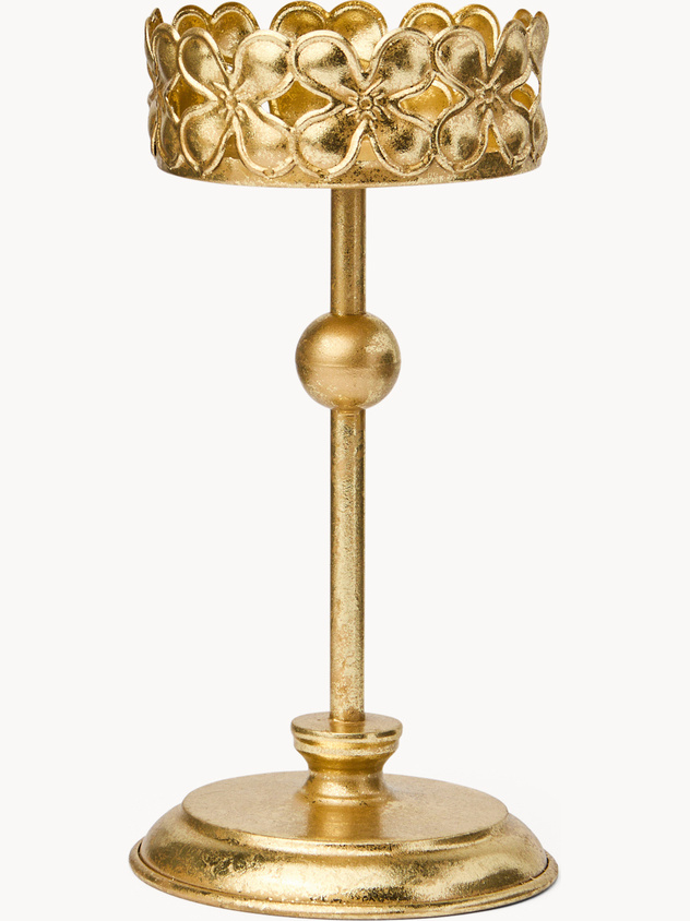 Portacandele in ferro dorato