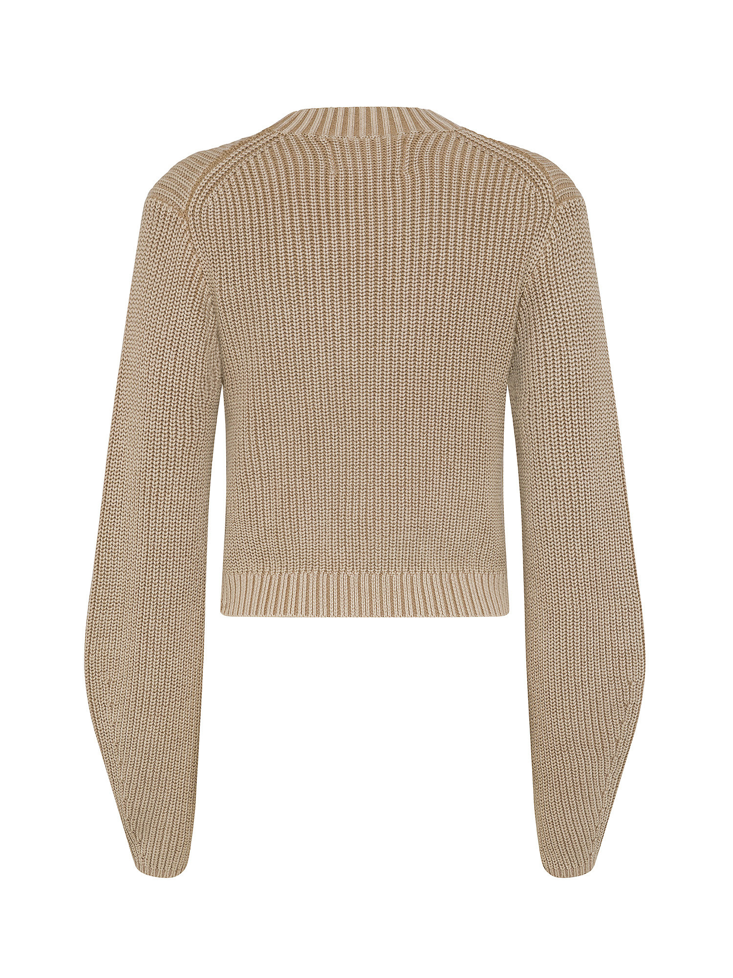 Calvin Klein Jeans - Crew neck cotton sweater with logo, Beige, large image number 1