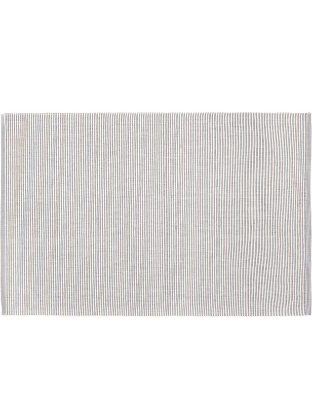 Striped and ribbed cotton table mat