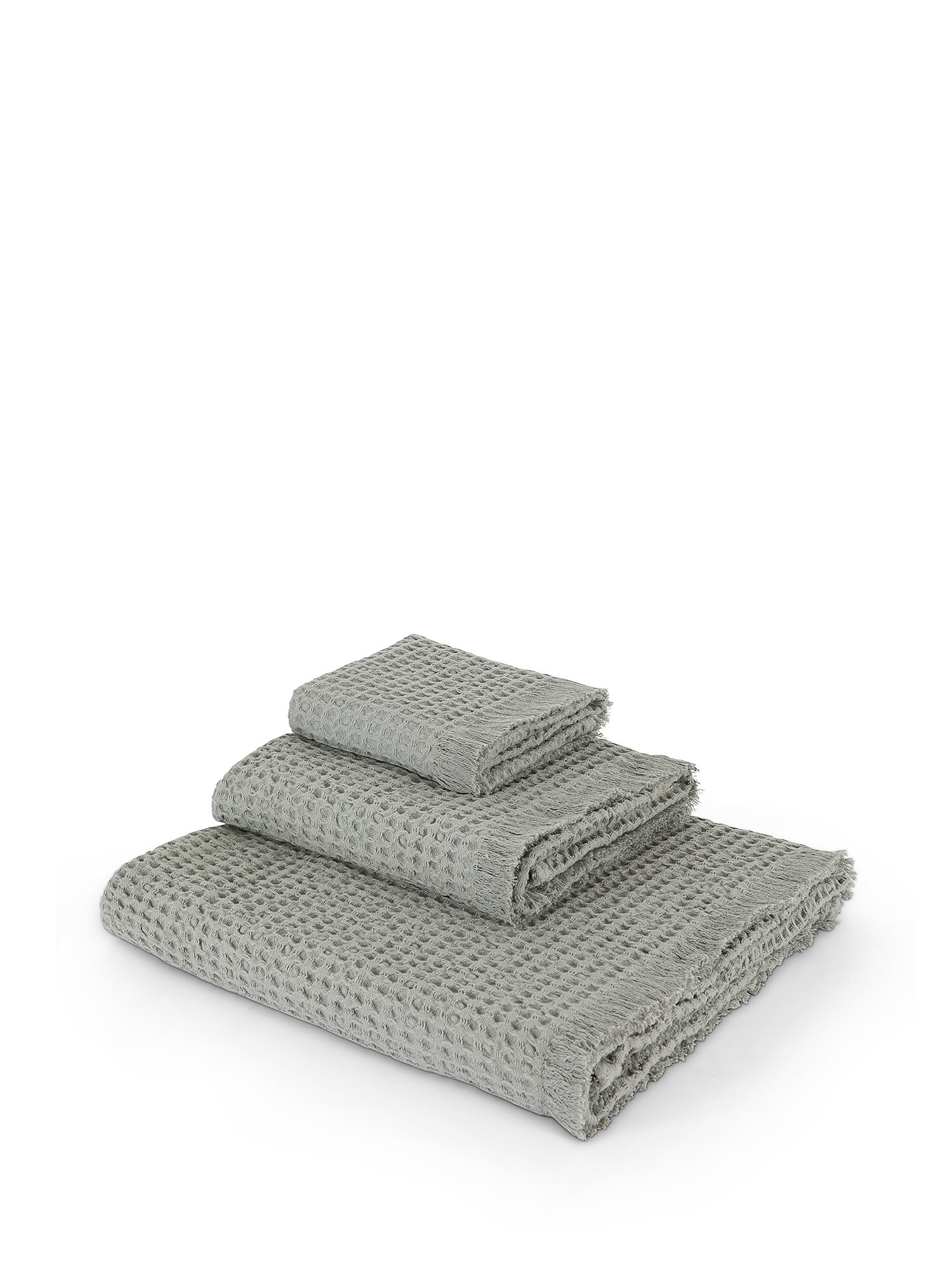 Thermae honeycomb cotton towel, Grey, large image number 0