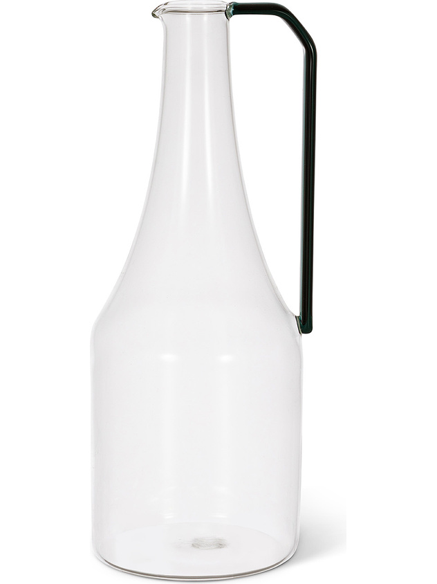 Caraffa vetro borosilicato manico ottanio