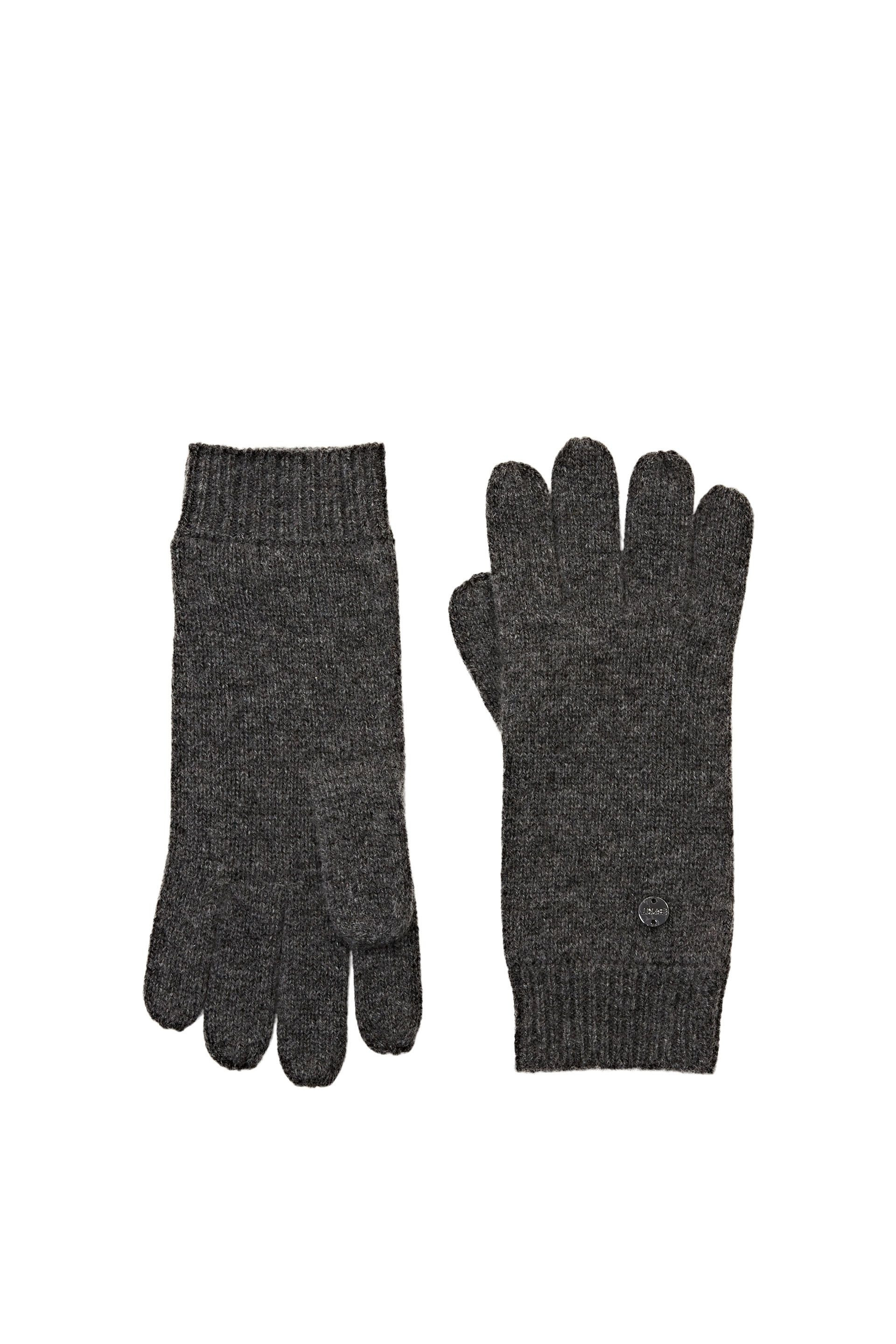 Wool blend gloves with cashmere, Anthracite, large image number 0