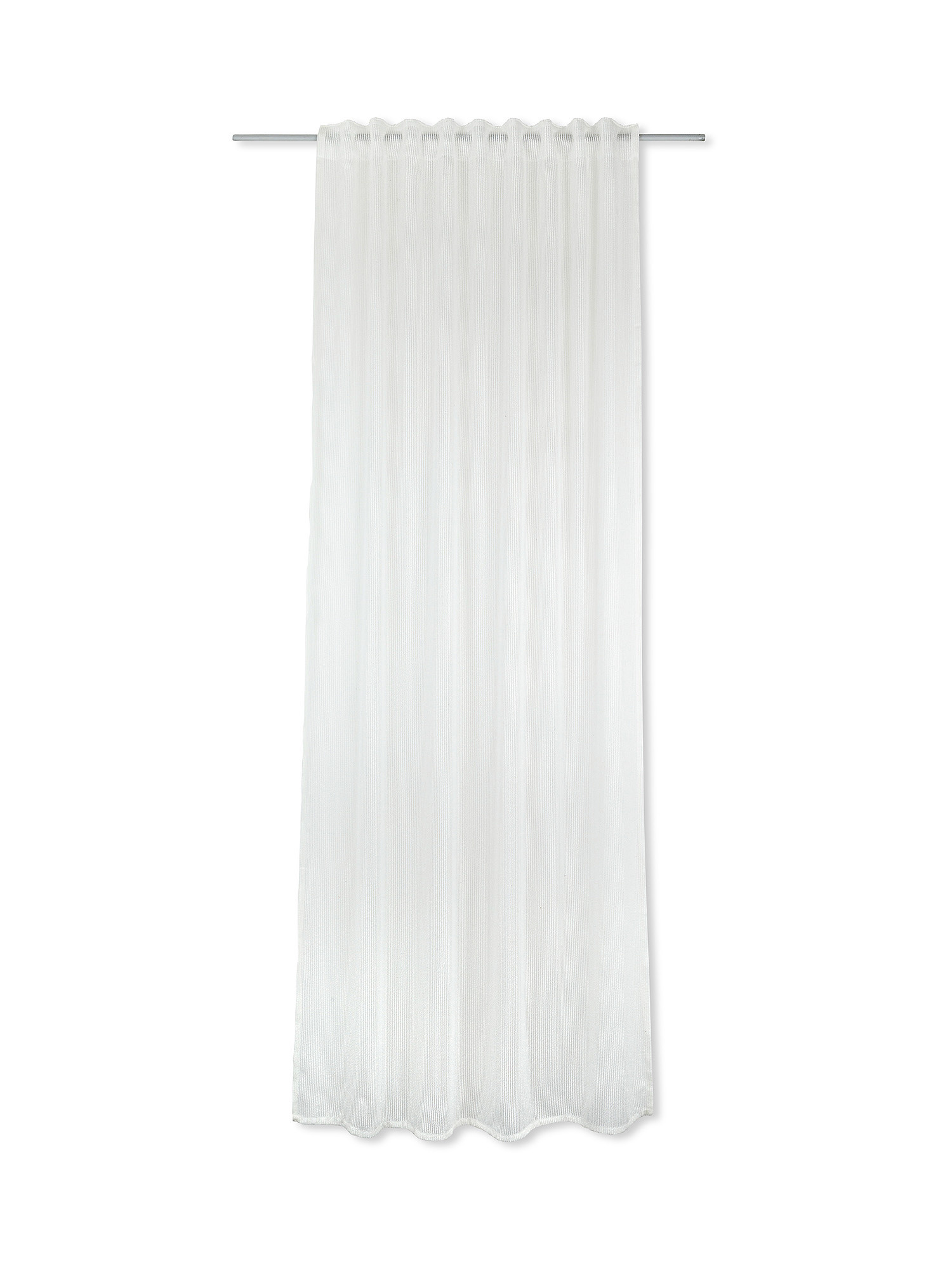 Semi-opaque curtain with hidden loops, White, large image number 0