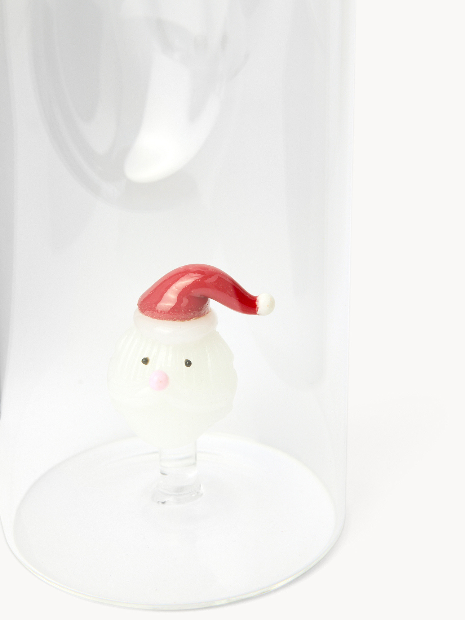 Caraffa in vetro borosilicato dettaglio Babbo Natale, Trasparente, large image number 1