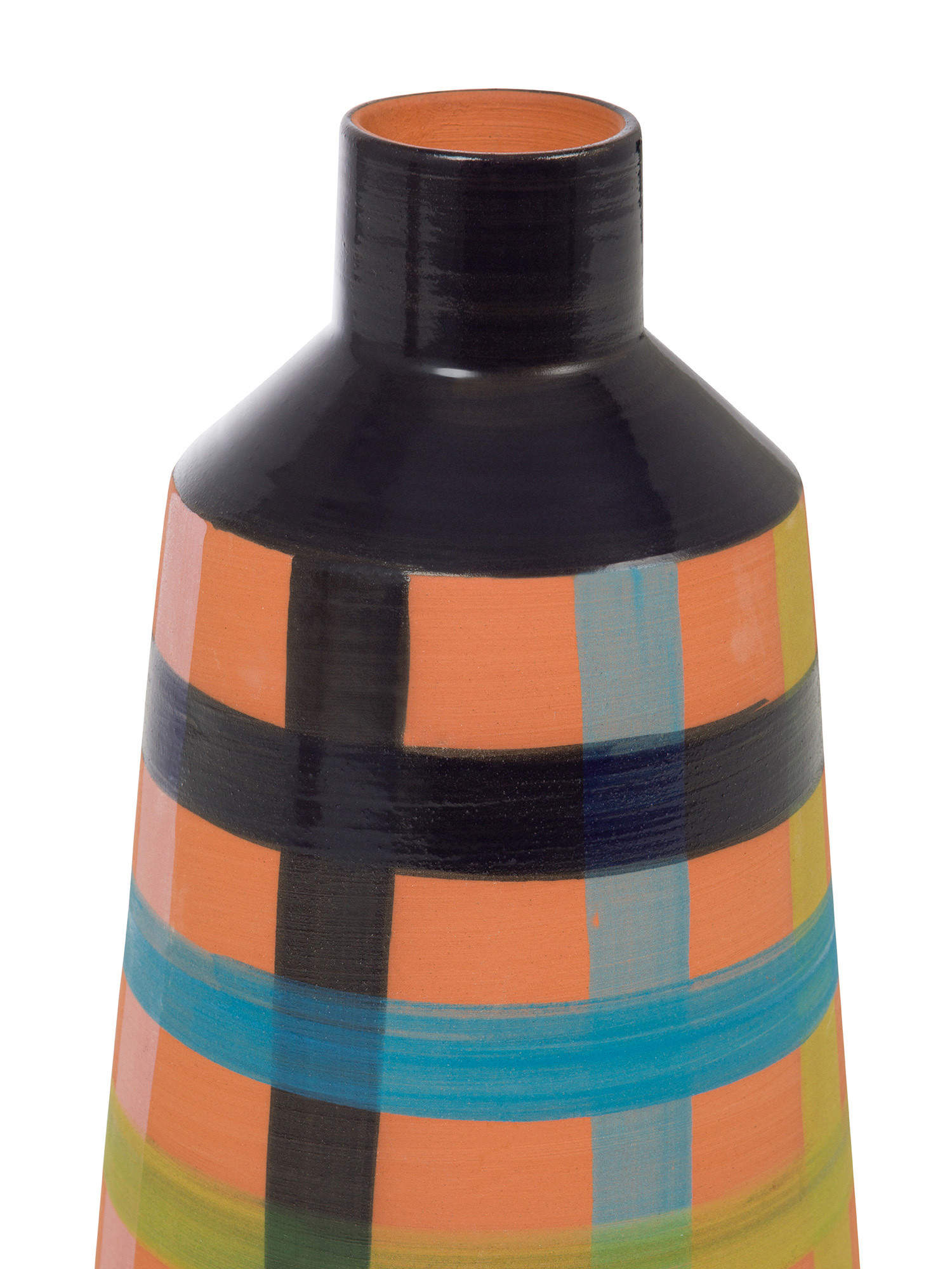 Ceramic check vase, Multicolor, large image number 1