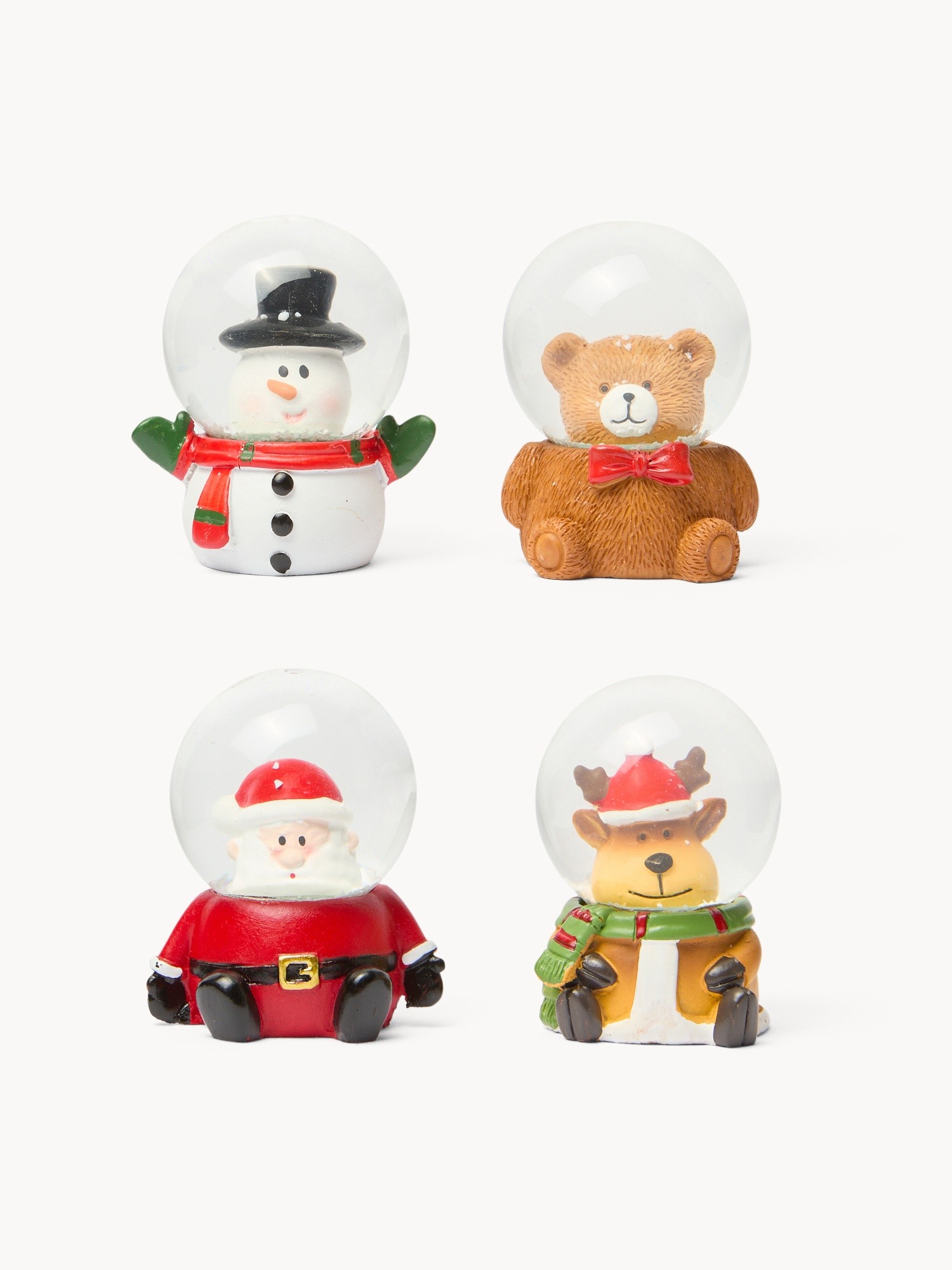 3 Assorted Water Globe Ornaments, Multicolor, large image number 0