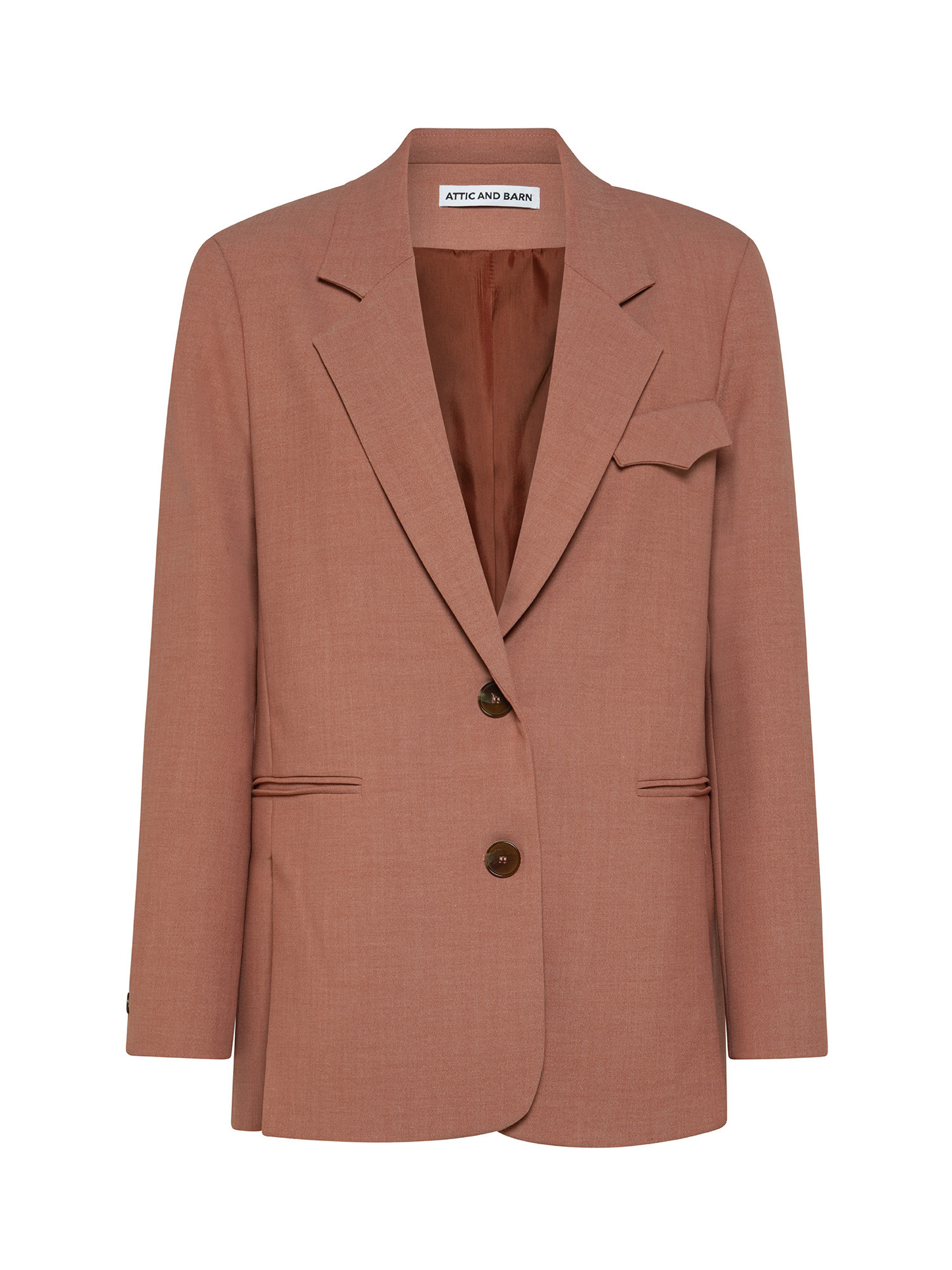 Single-breasted blazer with a slightly over fit, Pink, large image number 0