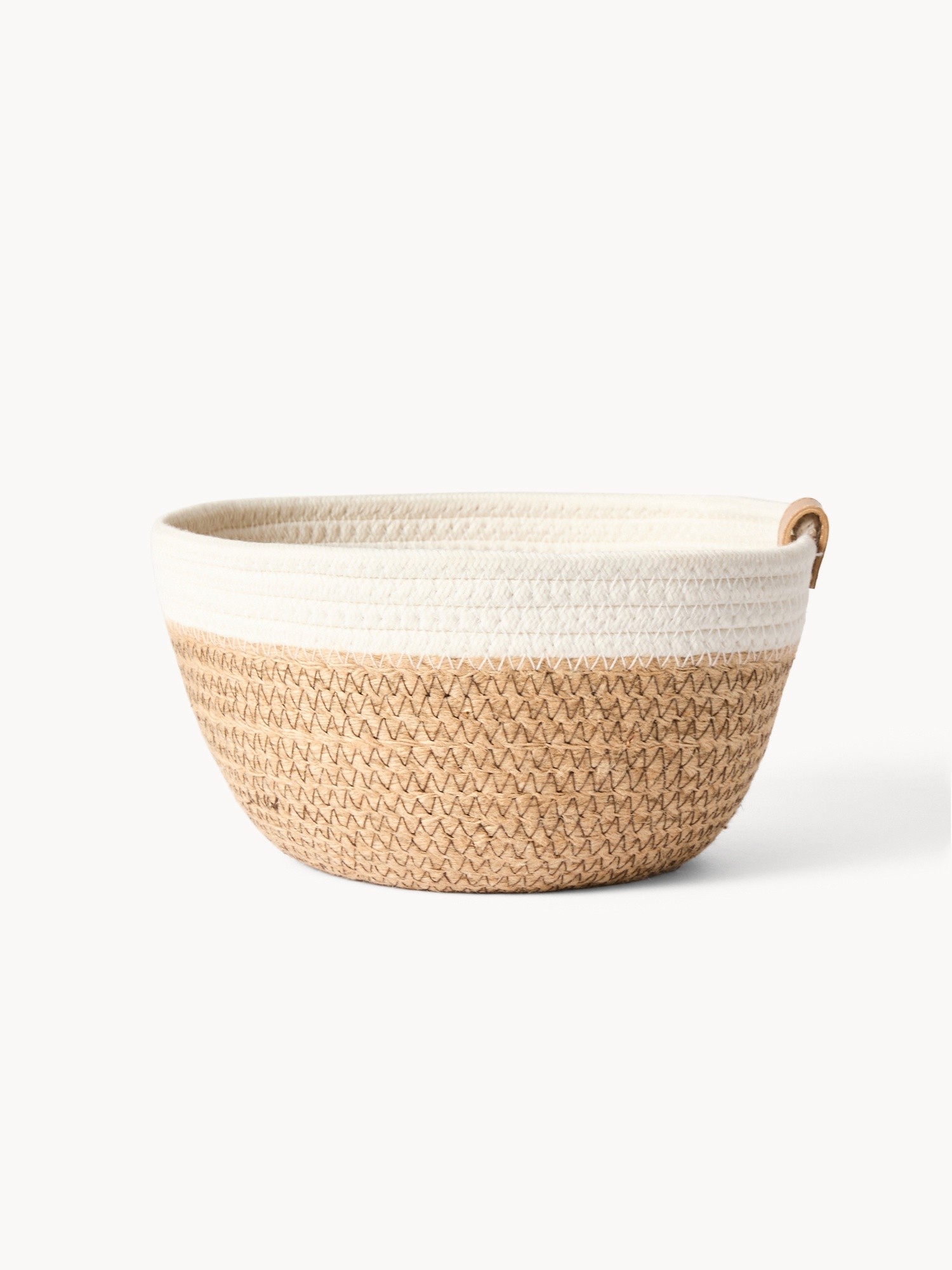 Woven basket with jute, Natural, large image number 0