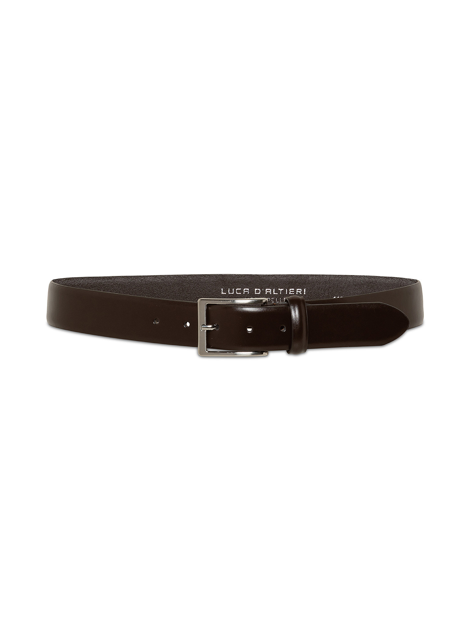 Real-leather belt, Brown, large image number 1