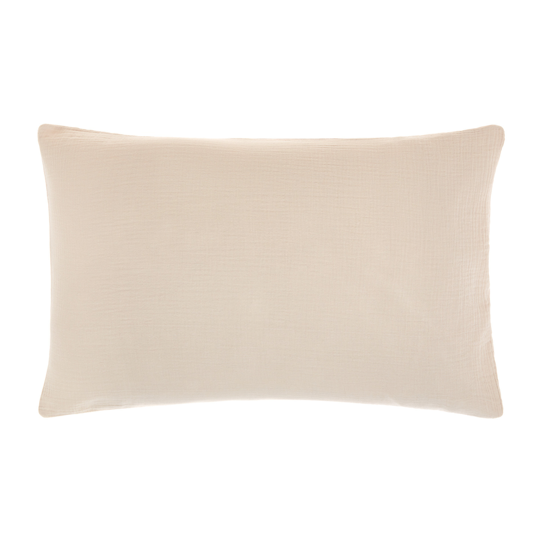 Solid colour pillowcase cotton gauze, Light Beige, large image number 0