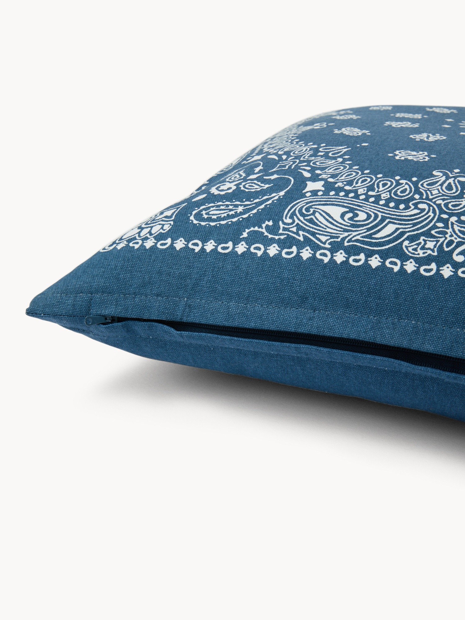 Bandana Print Pillow, 50x50cm - Discounted Price, Blue, large image number 2