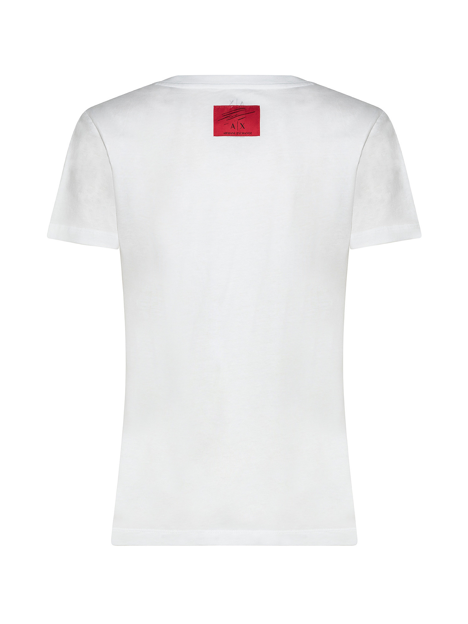 T- shirt con logo, Bianco, large