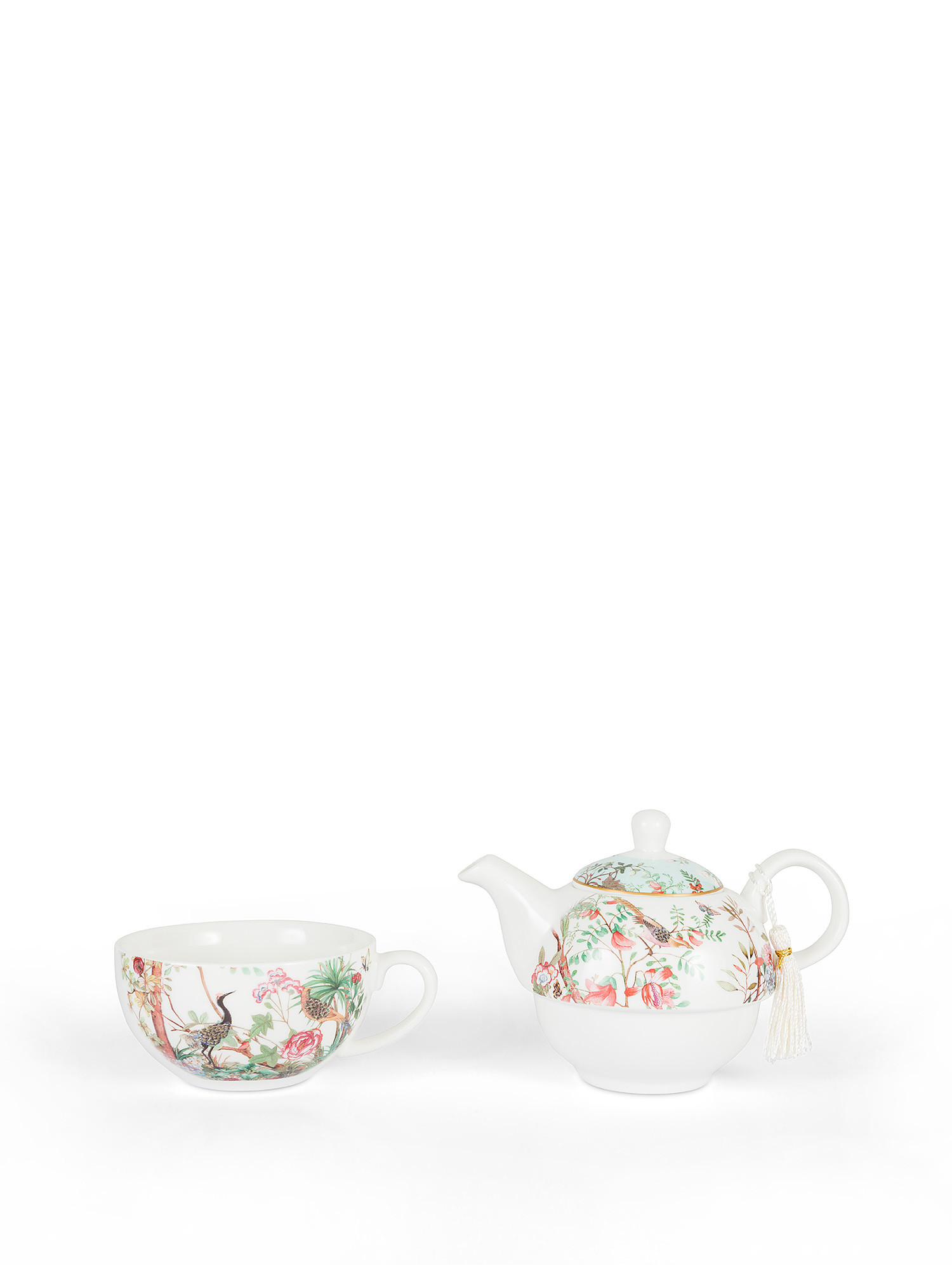 Teaforone in new bone china with heron motif, Multicolor, large image number 1