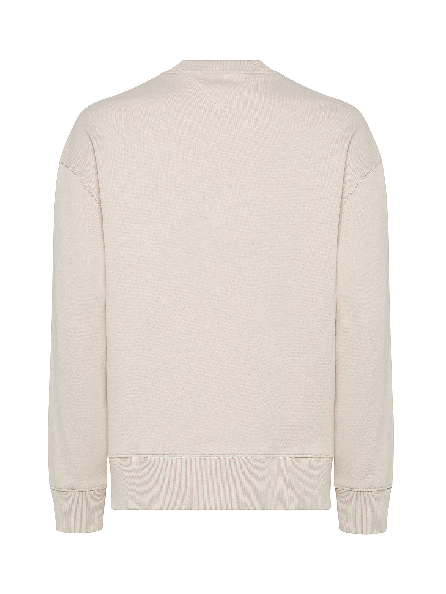 Tommy Jeans - Felpa relaxed fit in cotone con logo, Bianco avorio, large image number 1