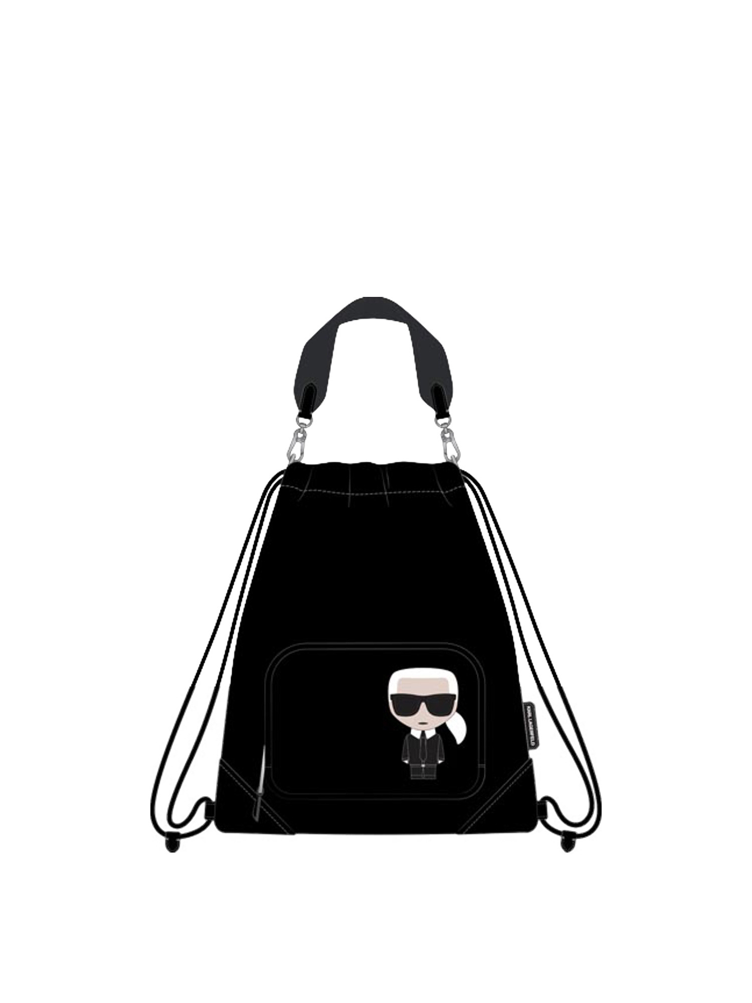 Karl Lagerfeld - K/ikonik zaino convertibile in nylon, Black, large image number 0