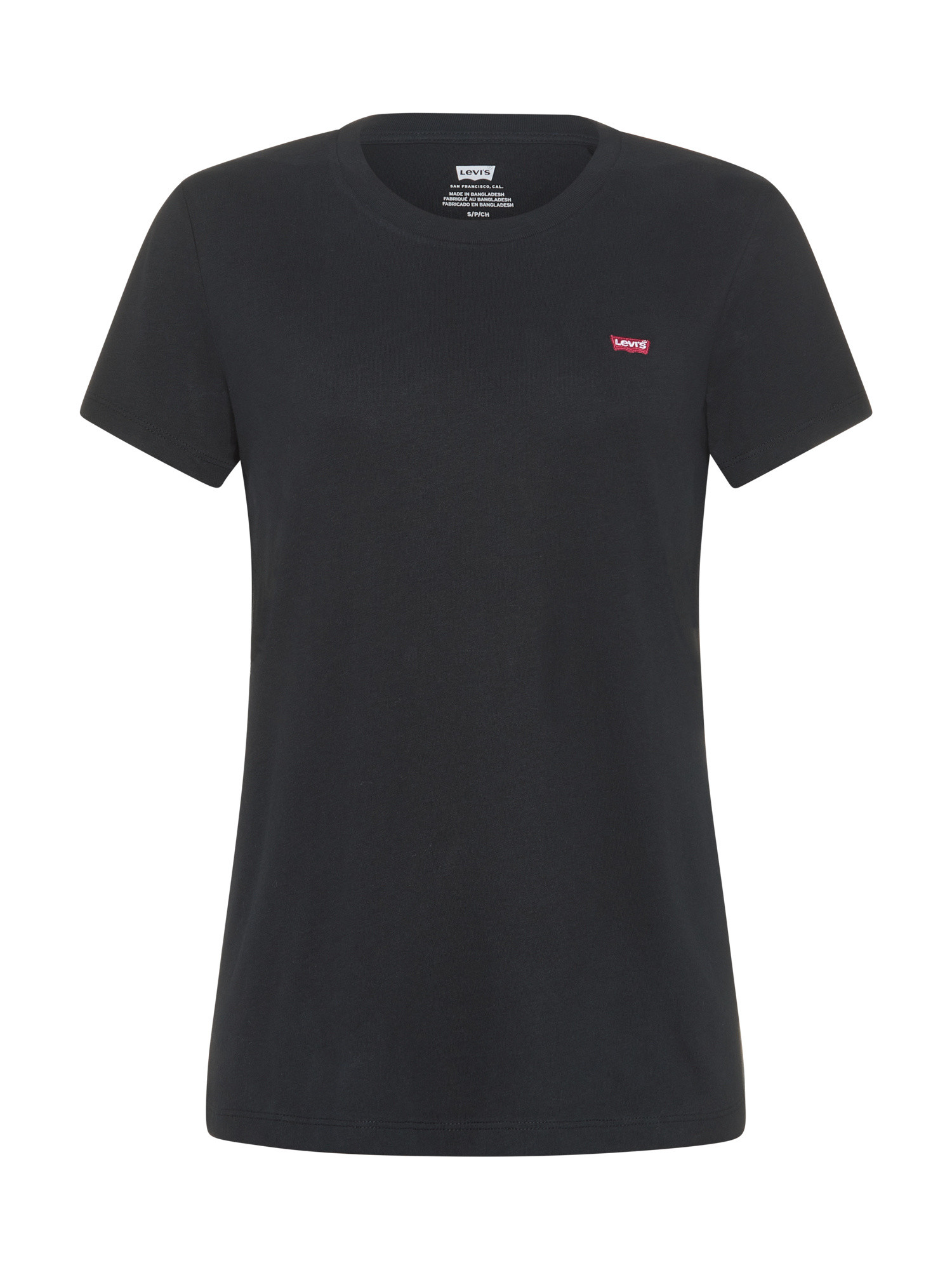 Levi's - Cotton T-shirt with logo, Black, large image number 0