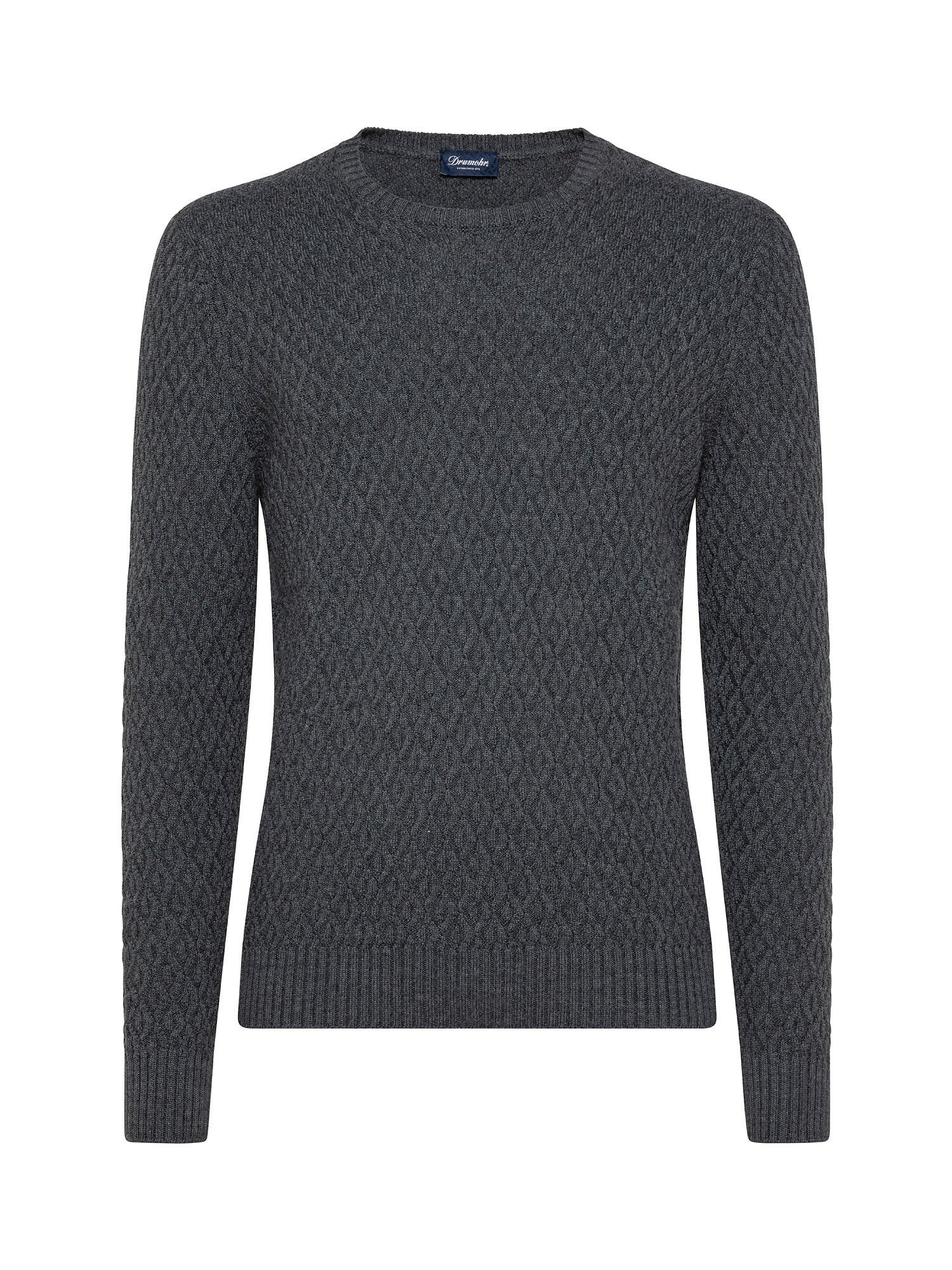 Long sleeve crewneck sweater, Grey, large image number 0