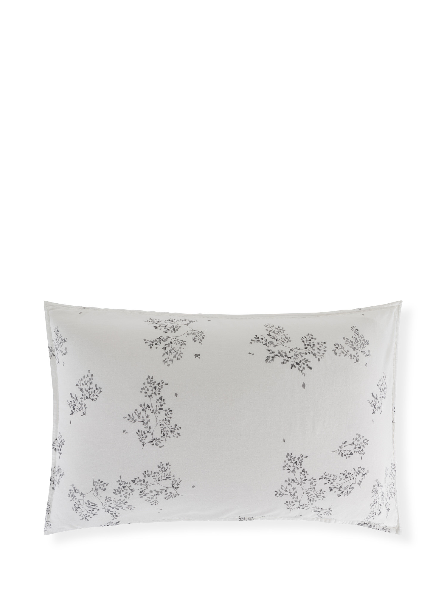 Portofino cotton satin pillowcase with ramage motif, White, large image number 0