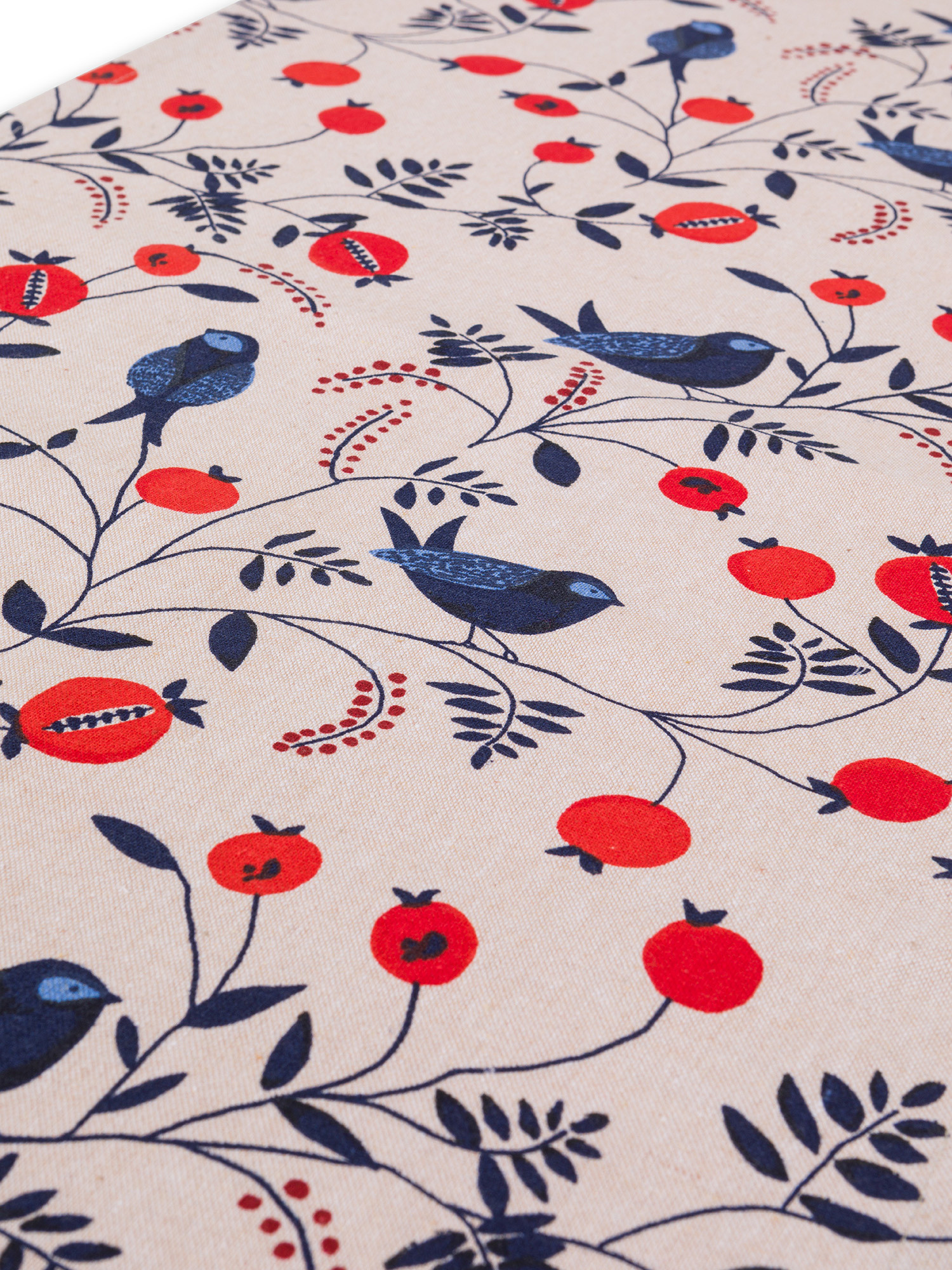 Runner cotone stampa uccellini, Multicolor, large image number 1