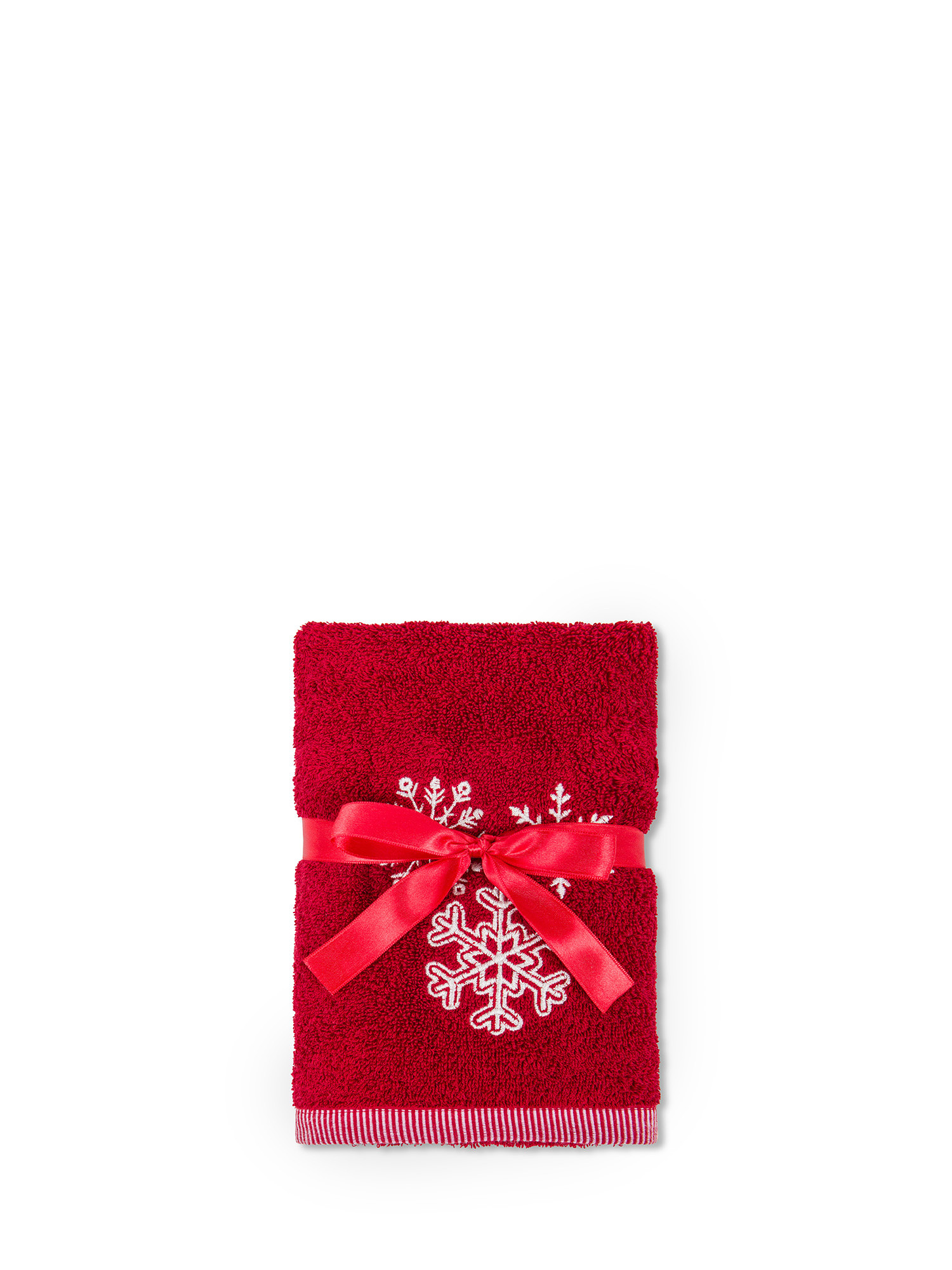 SKL Home Asciugamano Sottile Con Fiocchi Di Neve - Confezione Da 2, Stile Invernale