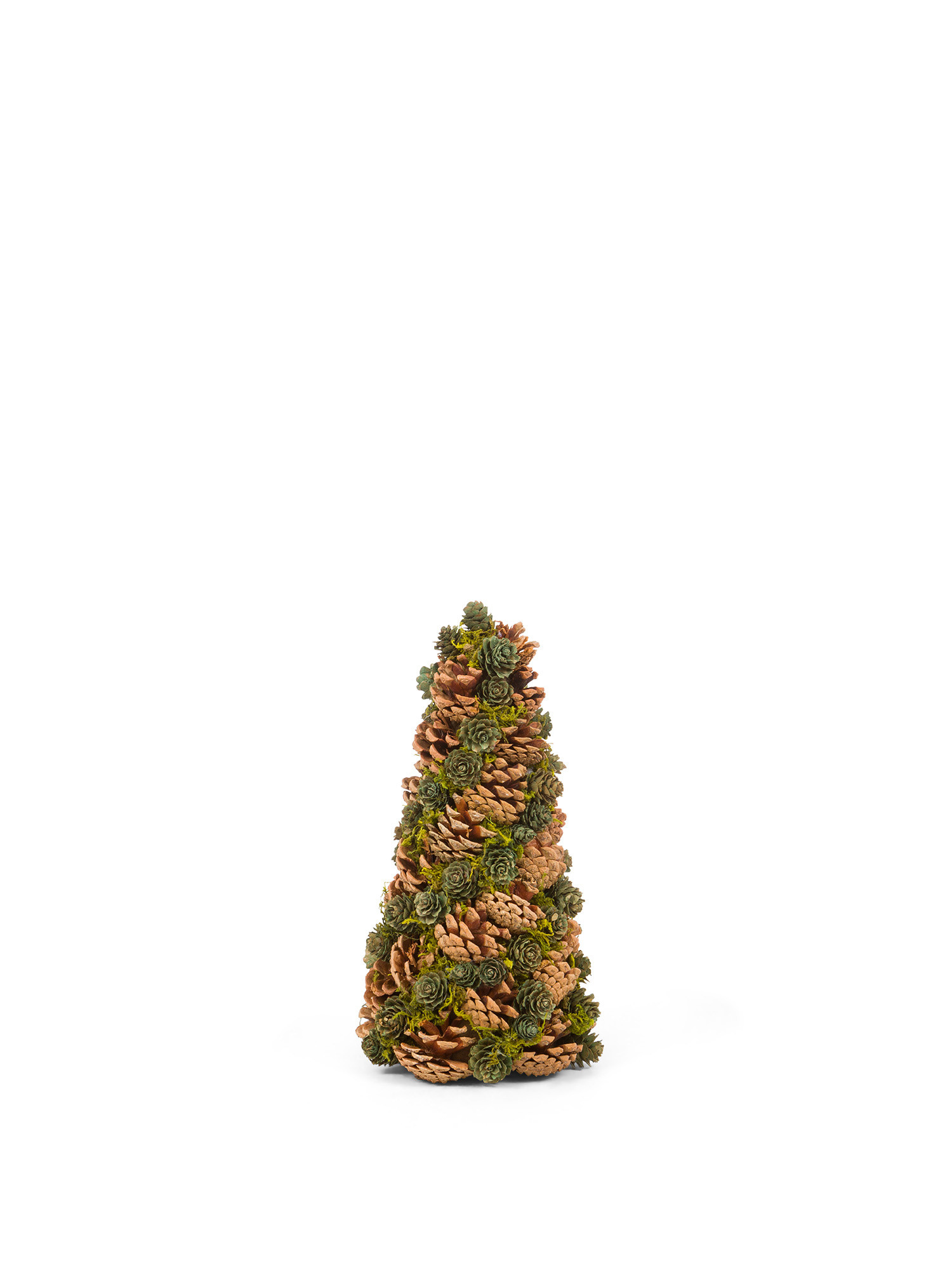 Decorative cone with pine cones, Green, large image number 0