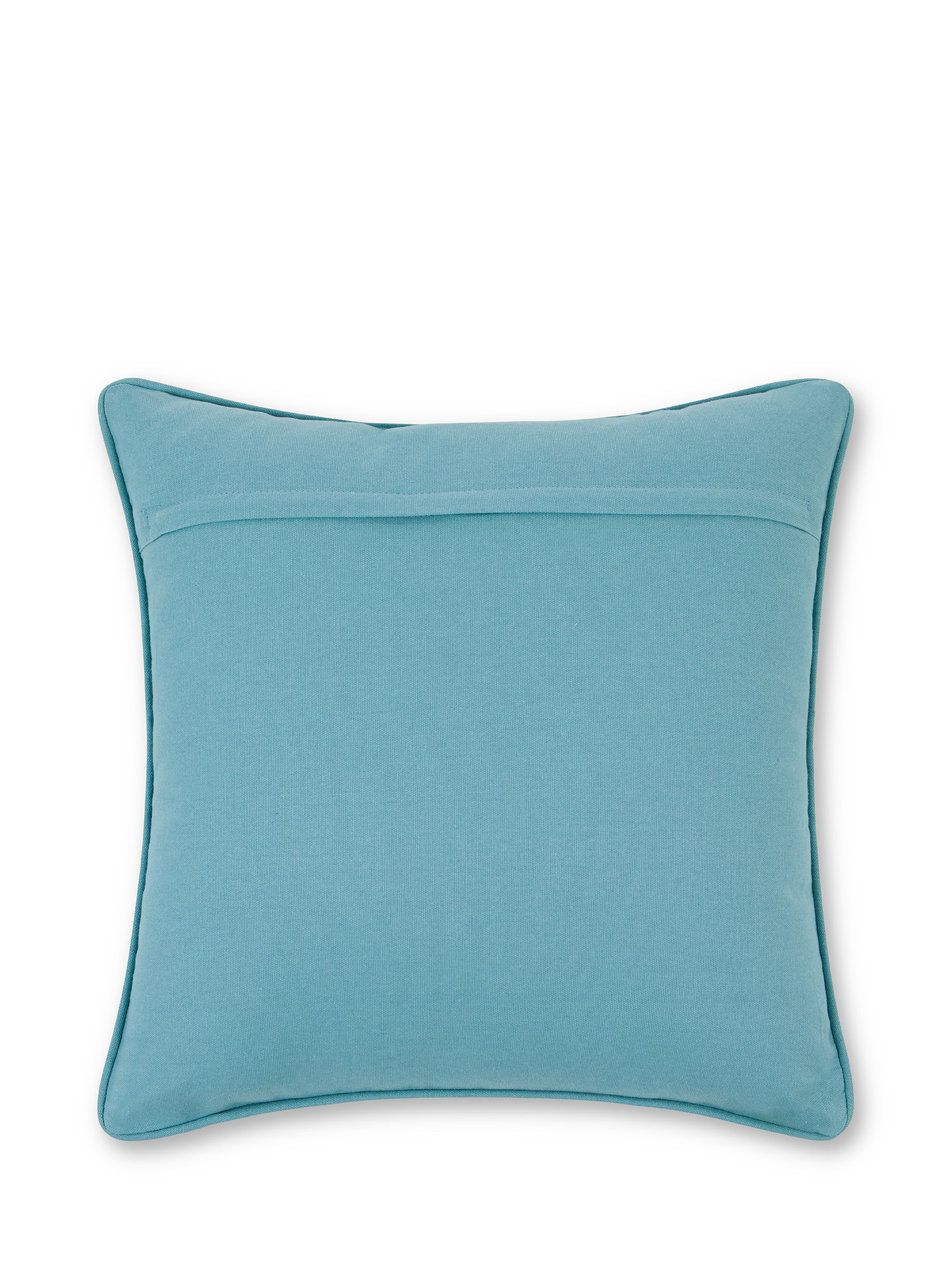 Embroidered cushion with majolica motif 45x45cm, Light Blue, large image number 1