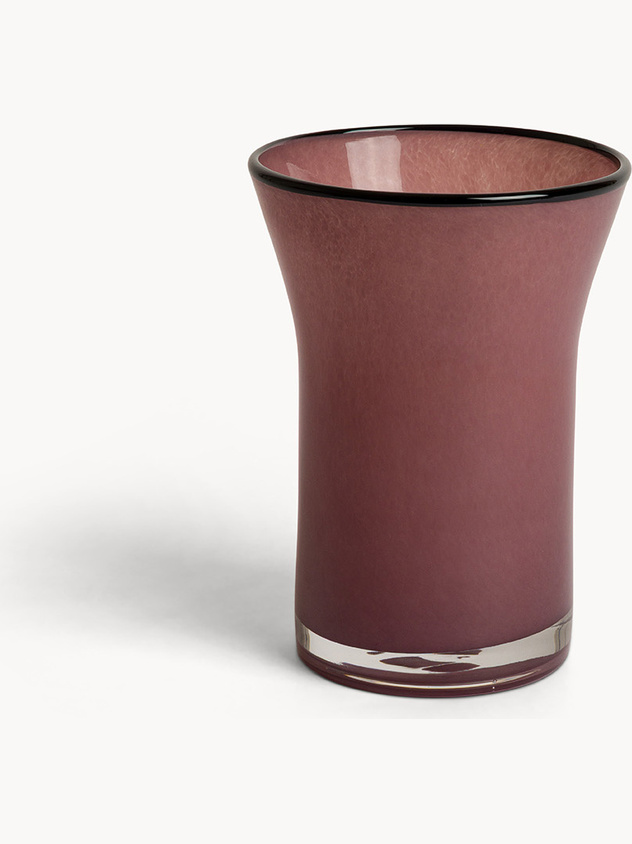 Colored glass vase