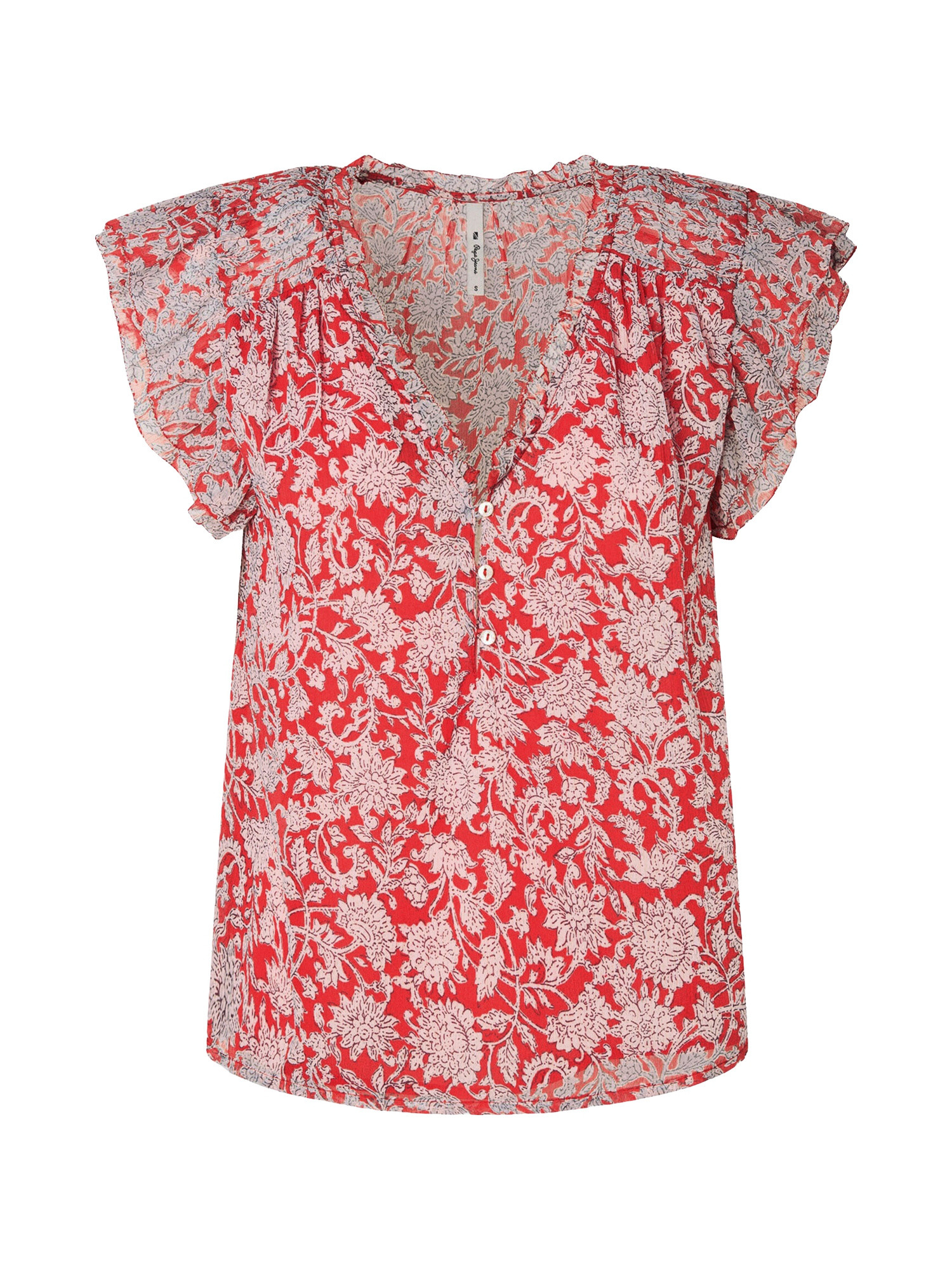 Pepe Jeans - Top a fantasia, Rosso, large image number 0