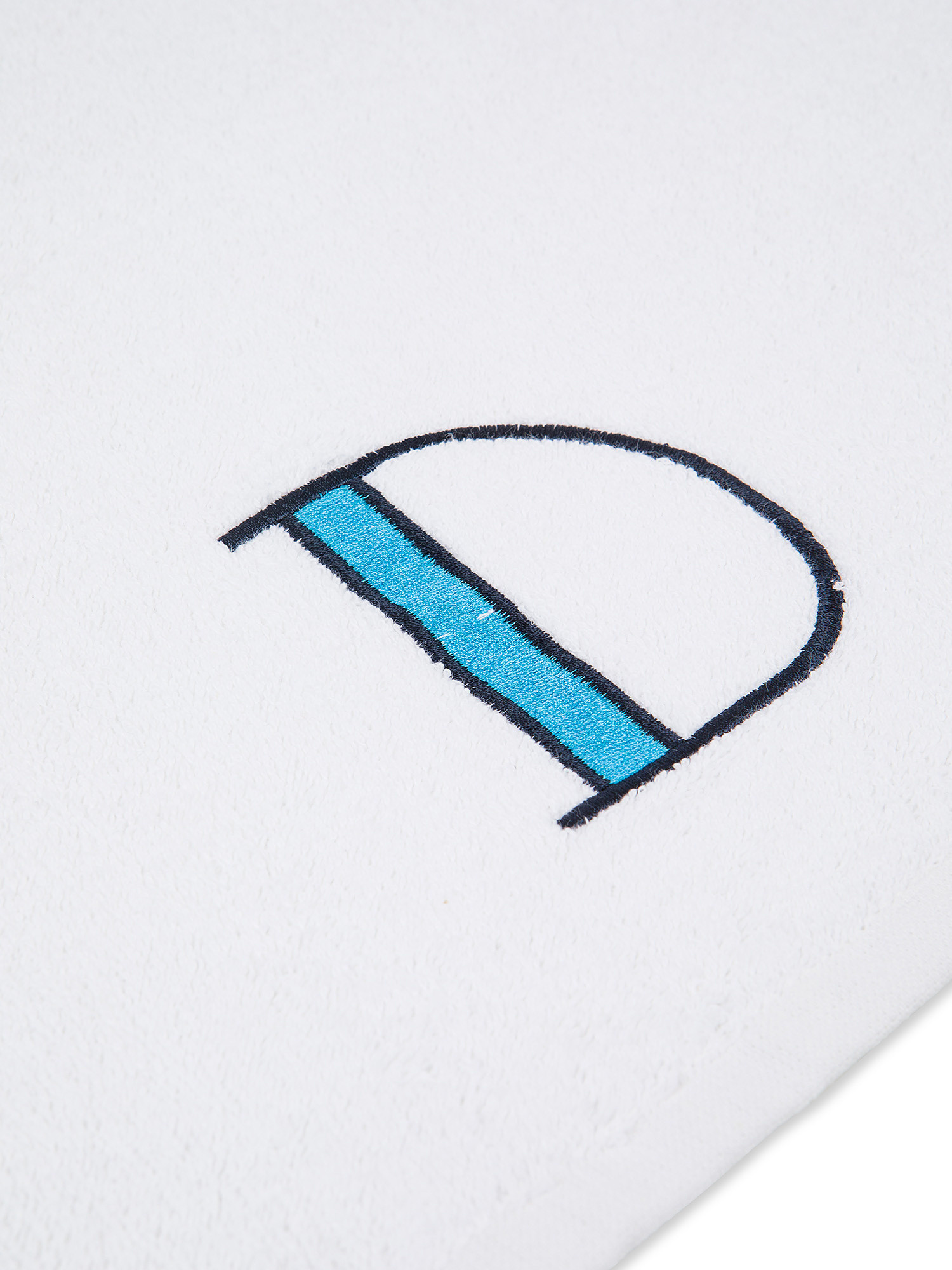 Set asciugamano in spugna ospite e viso con monogramma lettera, Blu, large image number 2