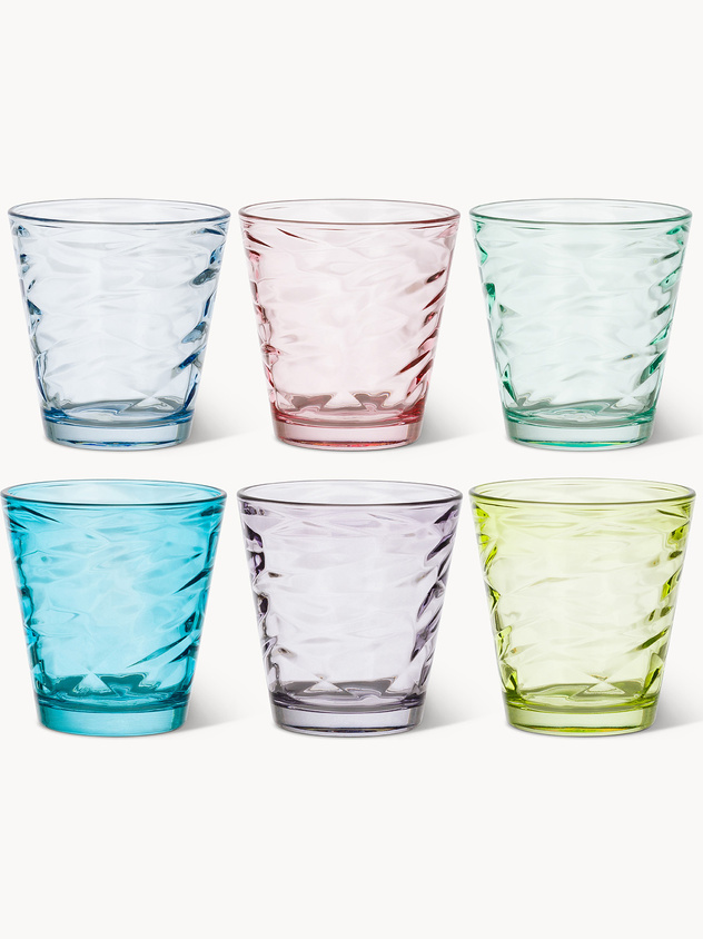 Set of 3 Origami glass glasses
