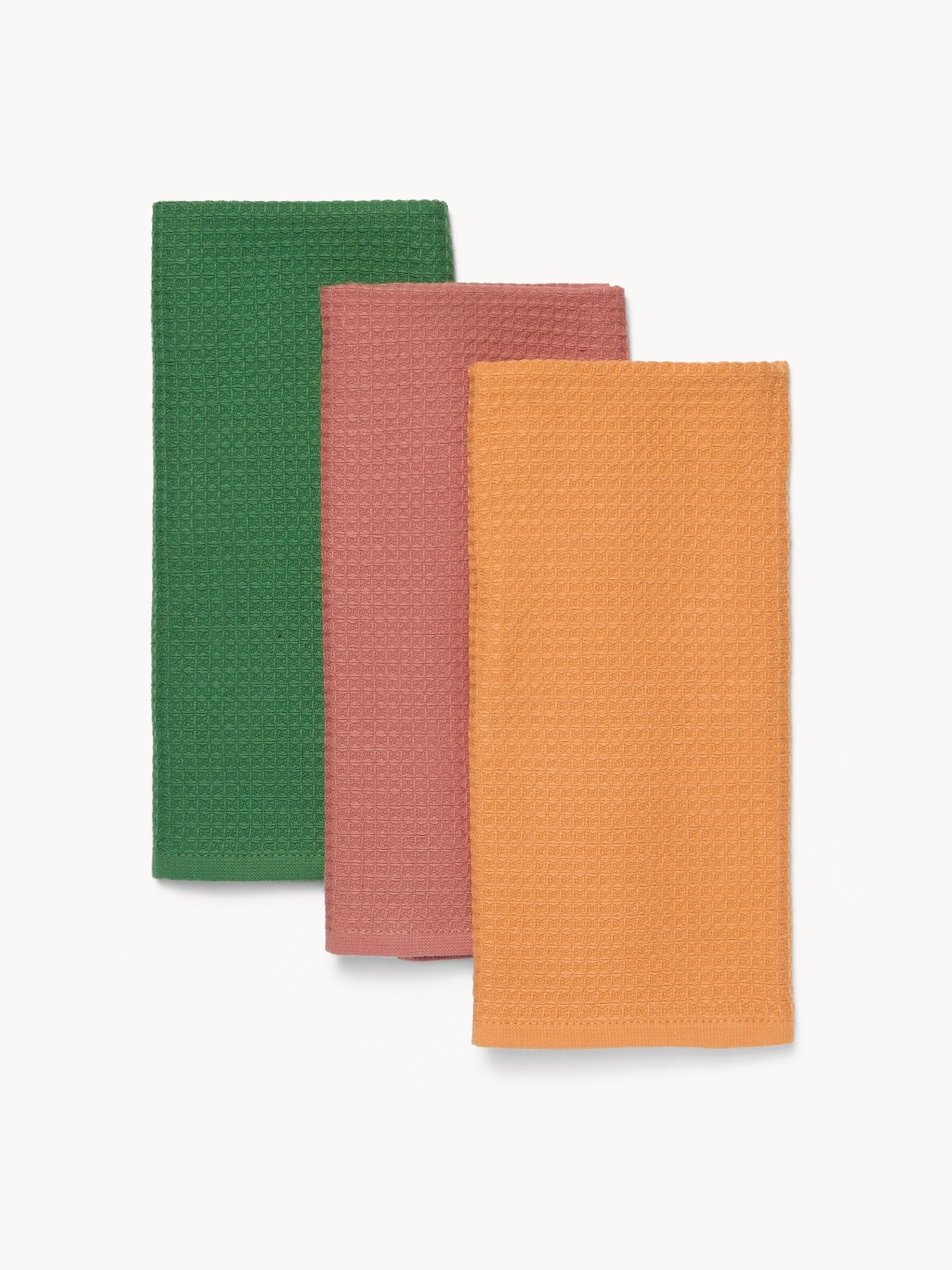 Set di 3 strofinacci in puro cotone con trama a nido d'ape - Prezzo di lancio, Multicolor, large image number 0