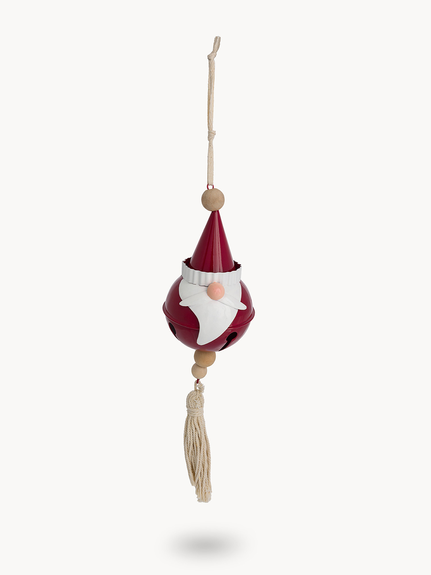 Santa Claus iron decoration with tassel, Red, large image number 0