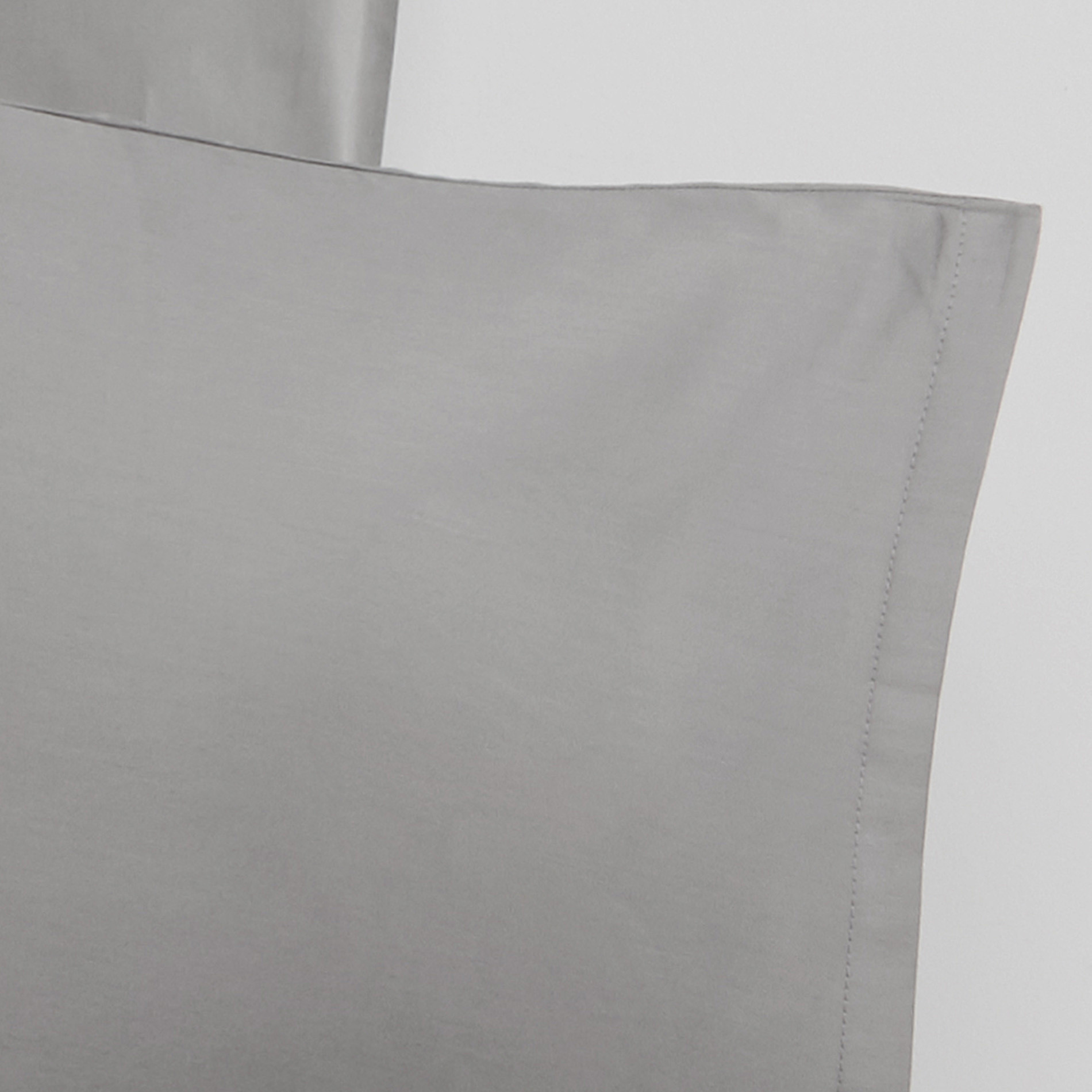 Zefiro duvet cover set in 100% cotton satin, Grey, large image number 2