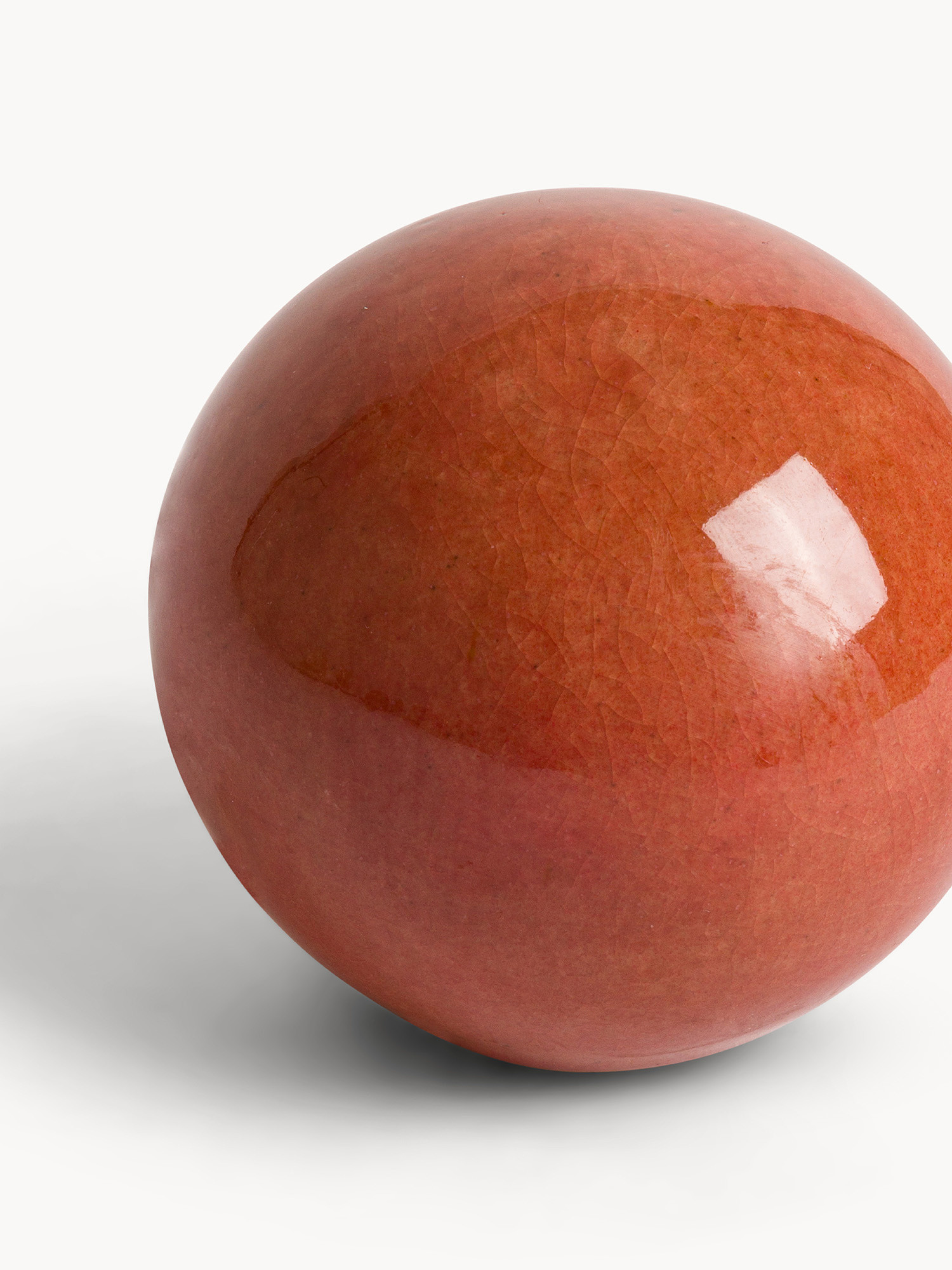 Vietnamese handcrafted ceramic paperweight, Orange, large image number 1