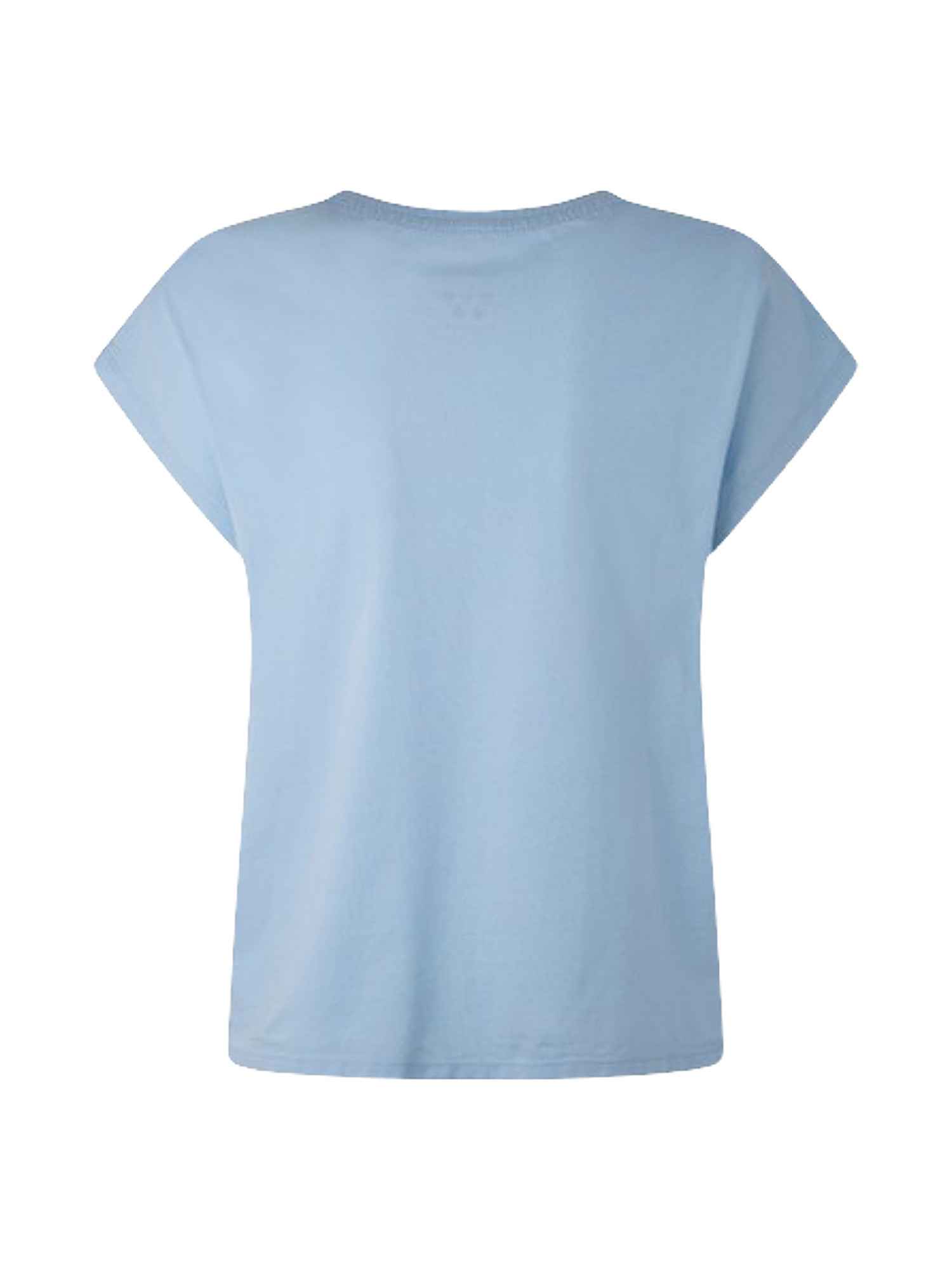 T-shirt con stampa testo effetto consumato rosie, Azzurro, large image number 1