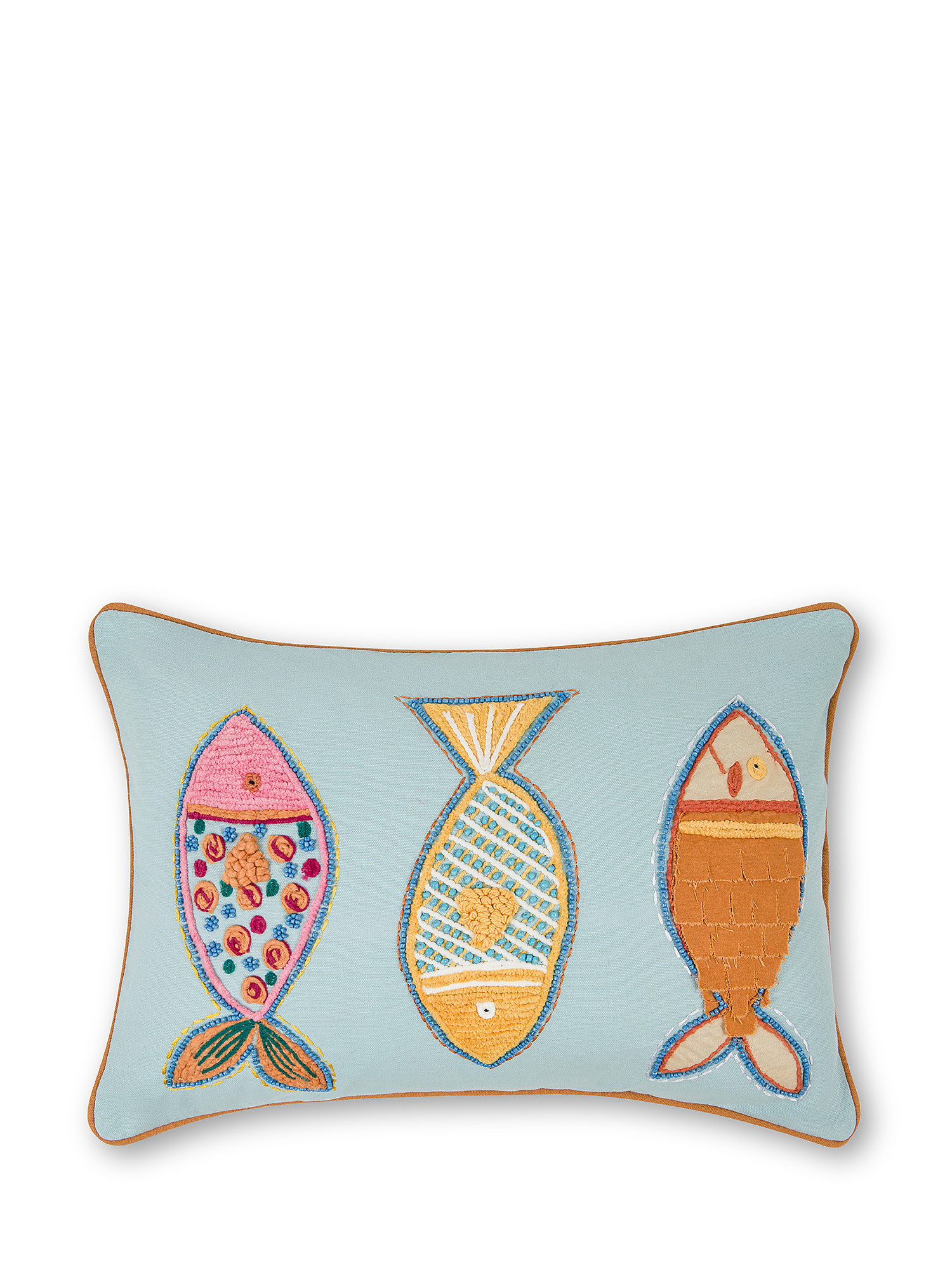 Fish pattern cushion 45x45cm, Multicolor, large image number 0