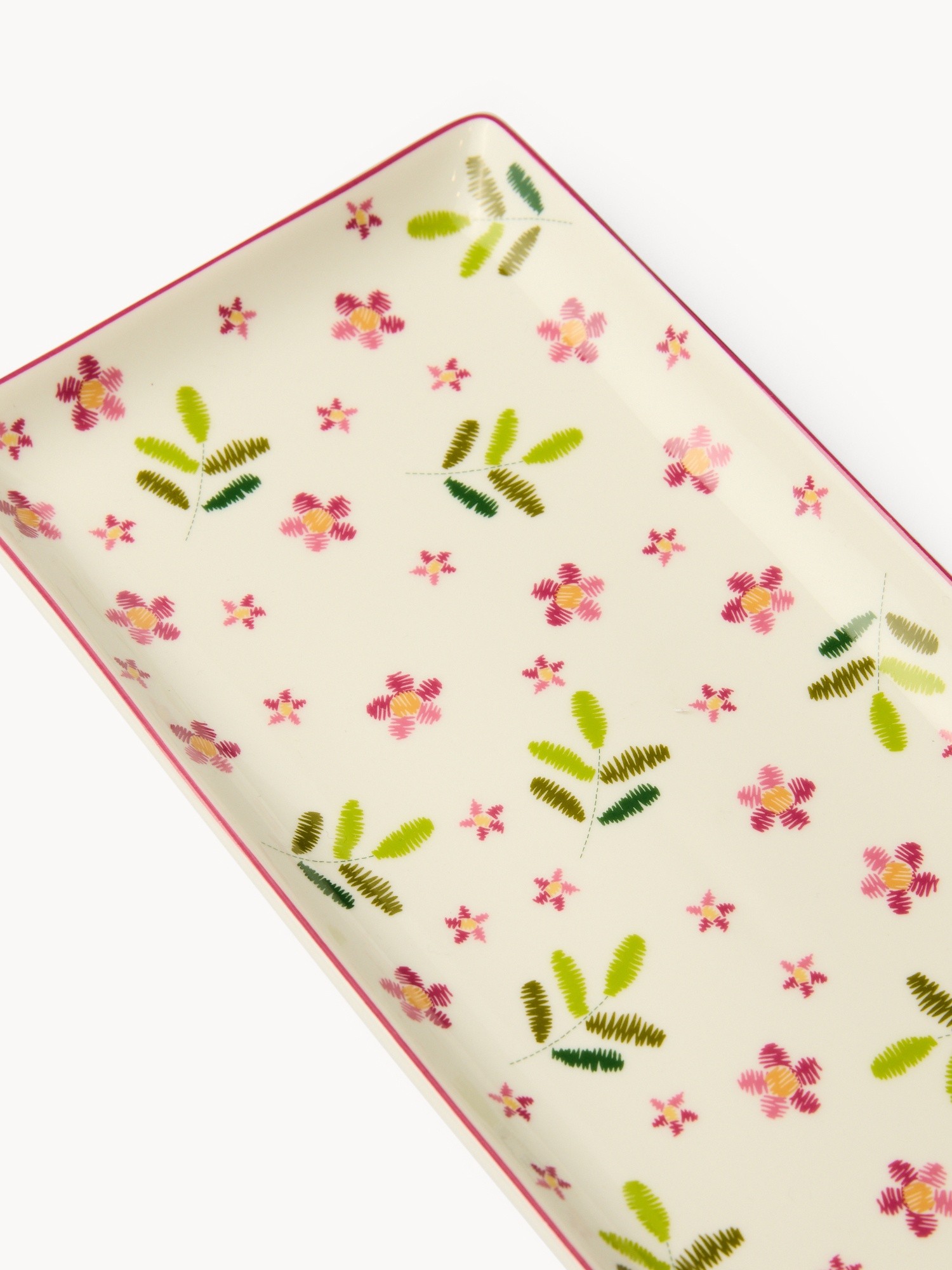 Vassoio in new bone china motivo rose - Prezzo di lancio, Multicolor, large image number 1