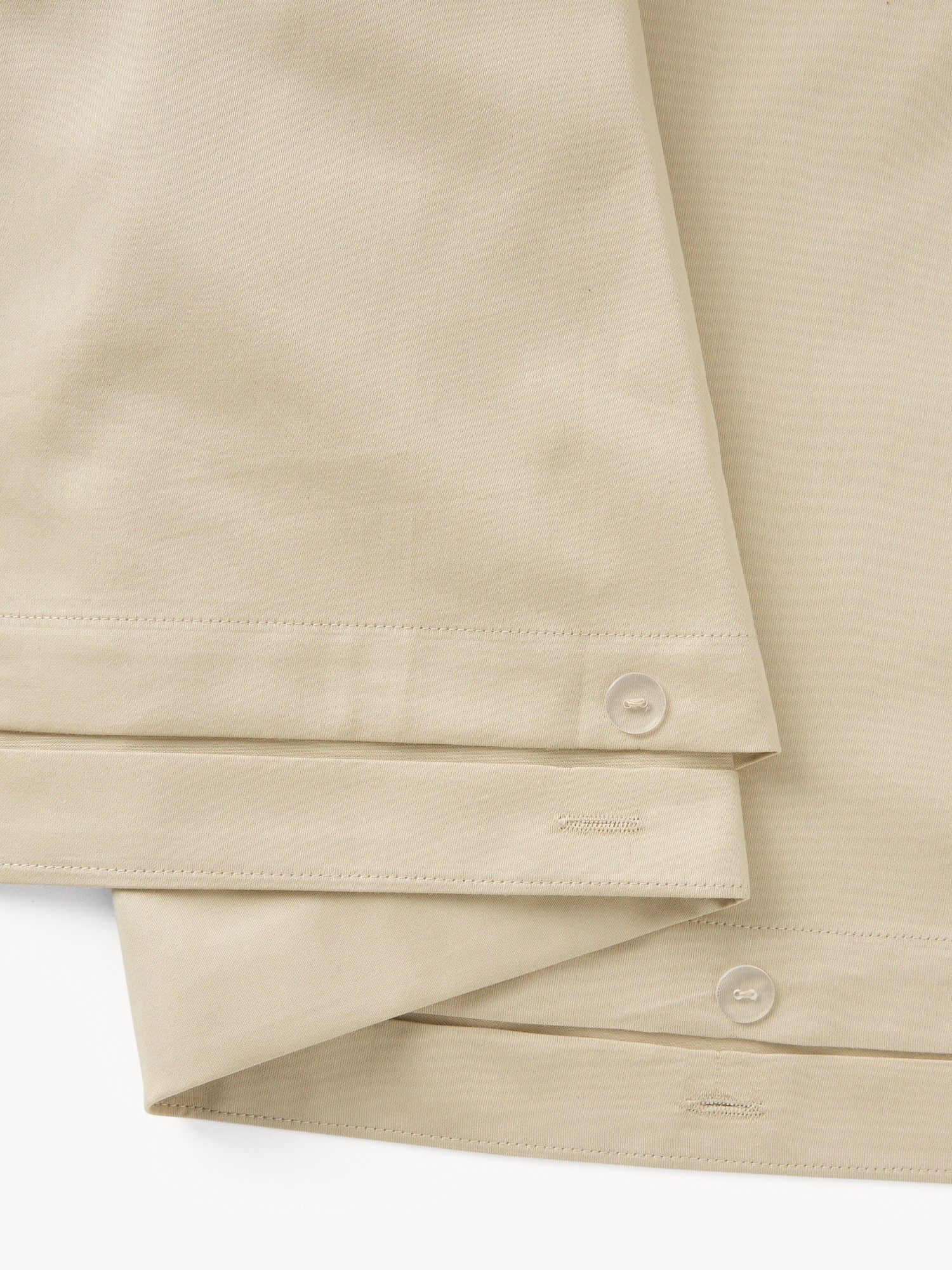 Completo lenzuolo in raso di cotone tinta unita - Prezzo di lancio, Beige, large image number 1