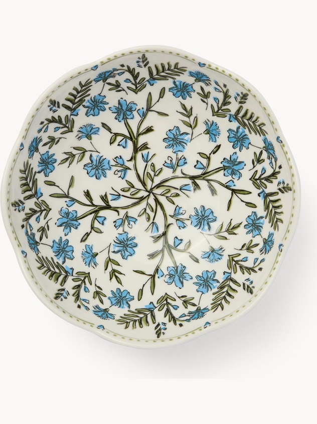 Piatto fondo in porcellana motivo fiorellini