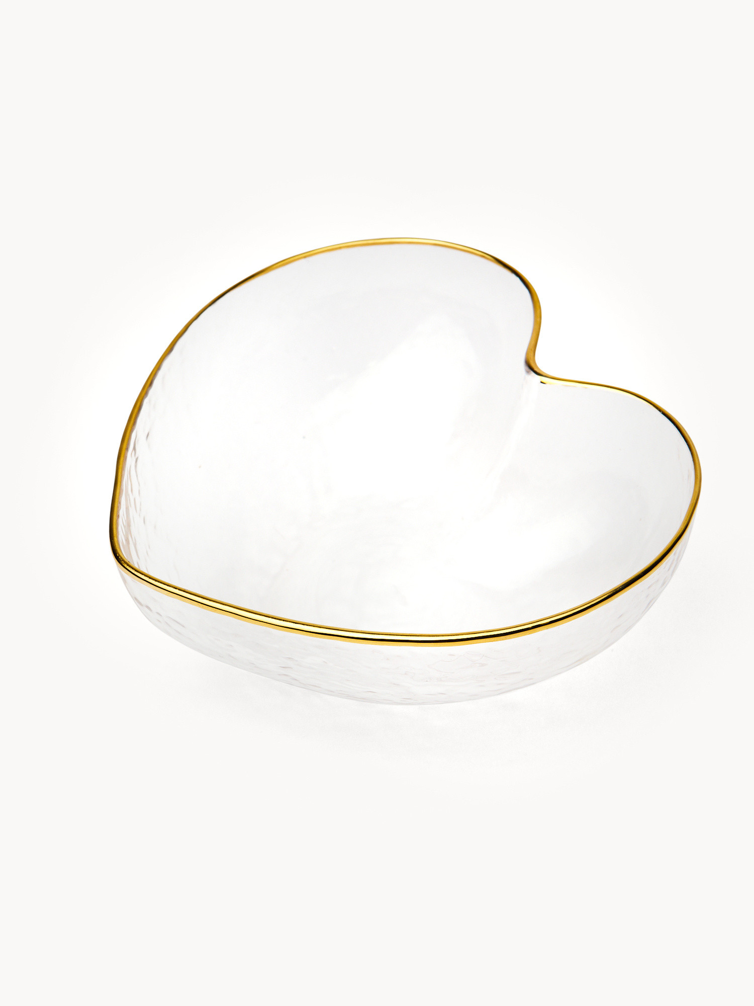 Heart-shaped glass bowl, Transparent, large image number 1