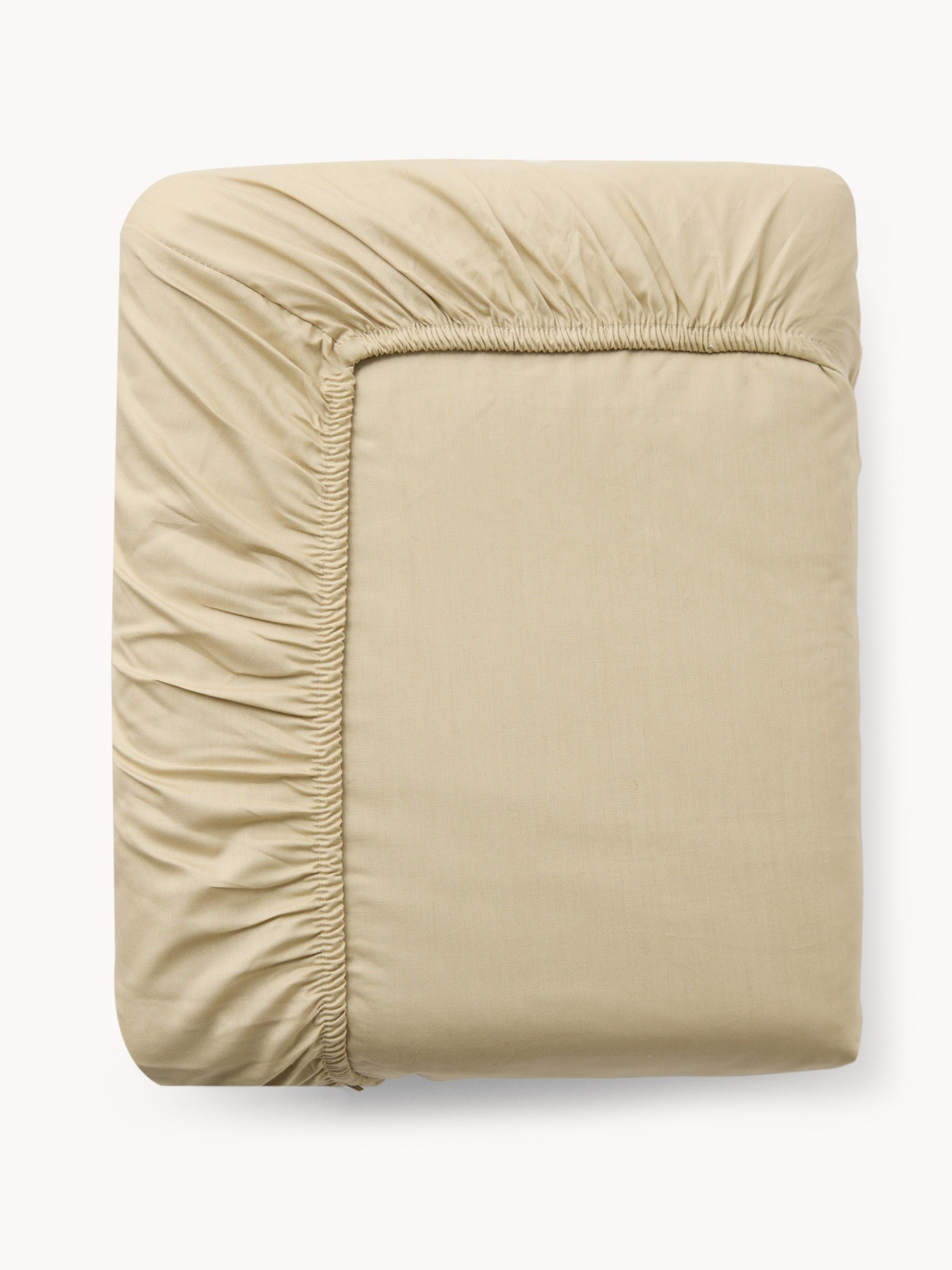 Lenzuolo con angoli in cotone percalle tinta unita - Prezzo di lancio, Beige, large image number 0