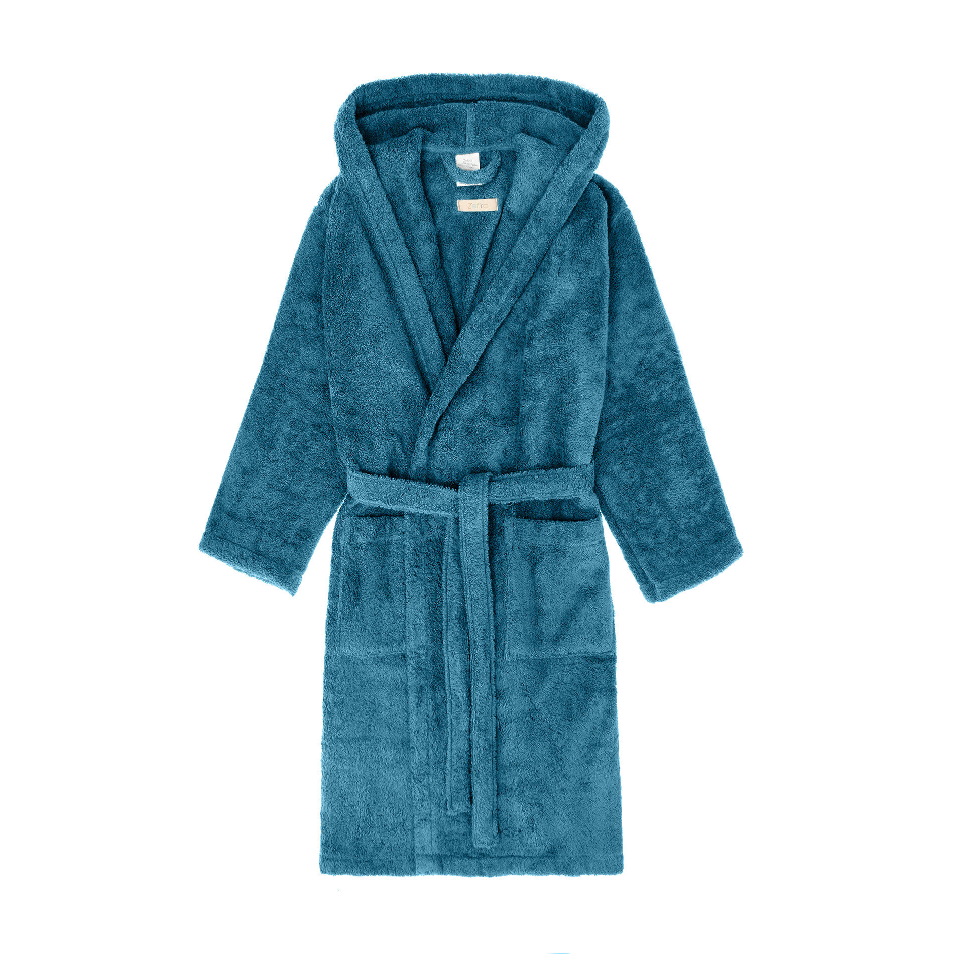 Zefiro cotton  bath robe, Petroleum , large image number 1