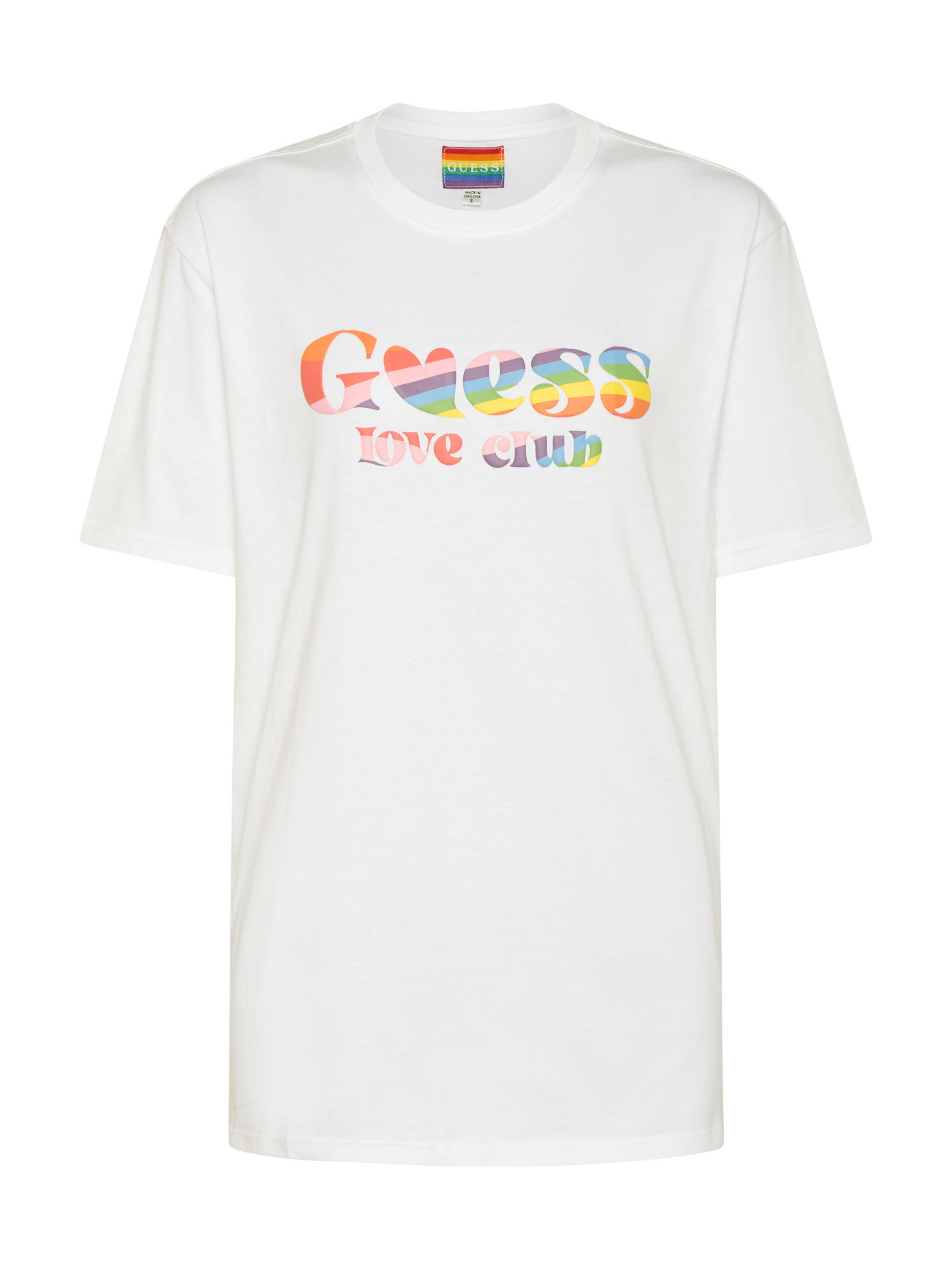 Guess - T-shirt con logo, Bianco, large image number 0