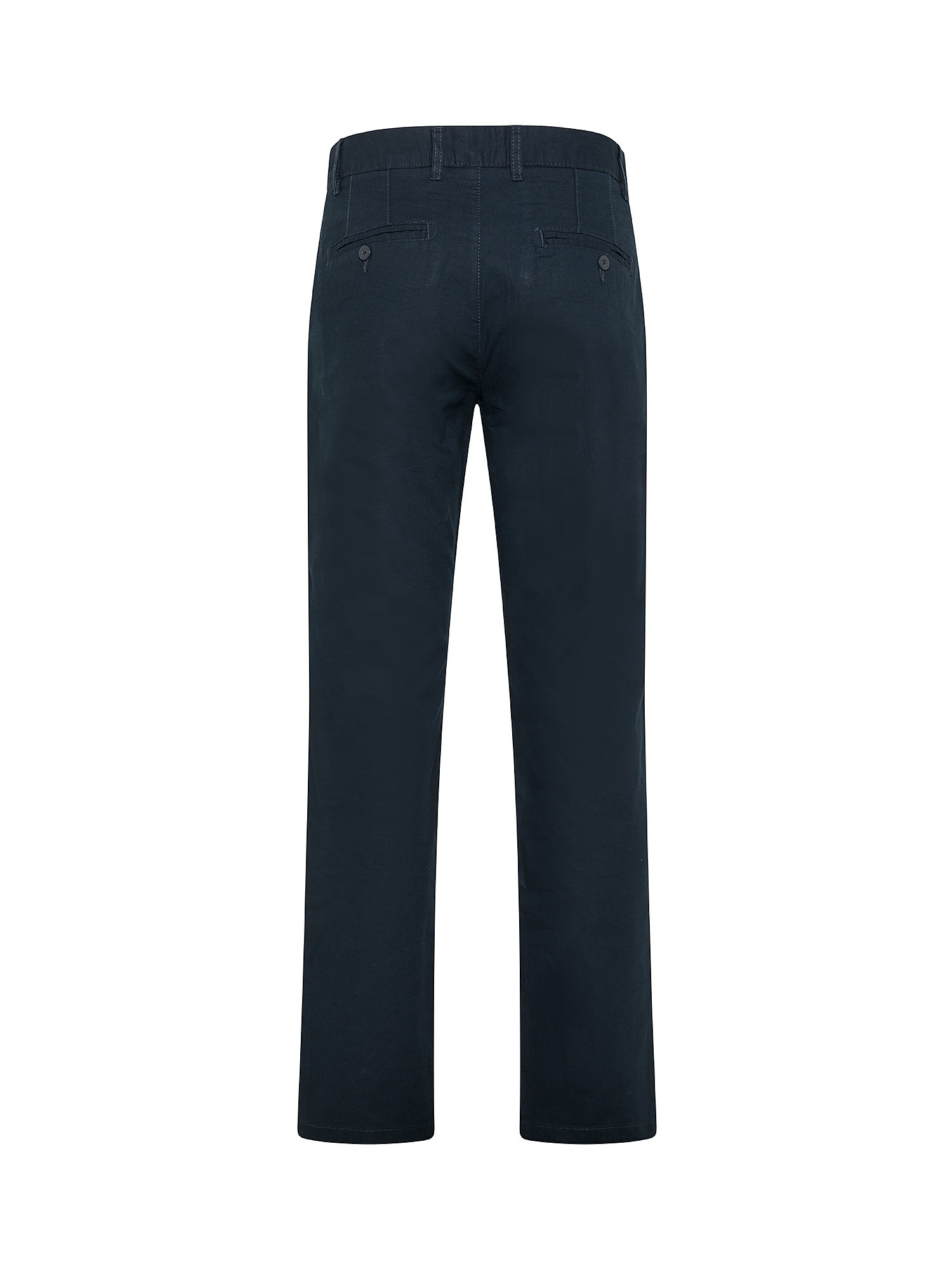 JCT - Pantaloni chino in misto lino, Blu scuro, large image number 1