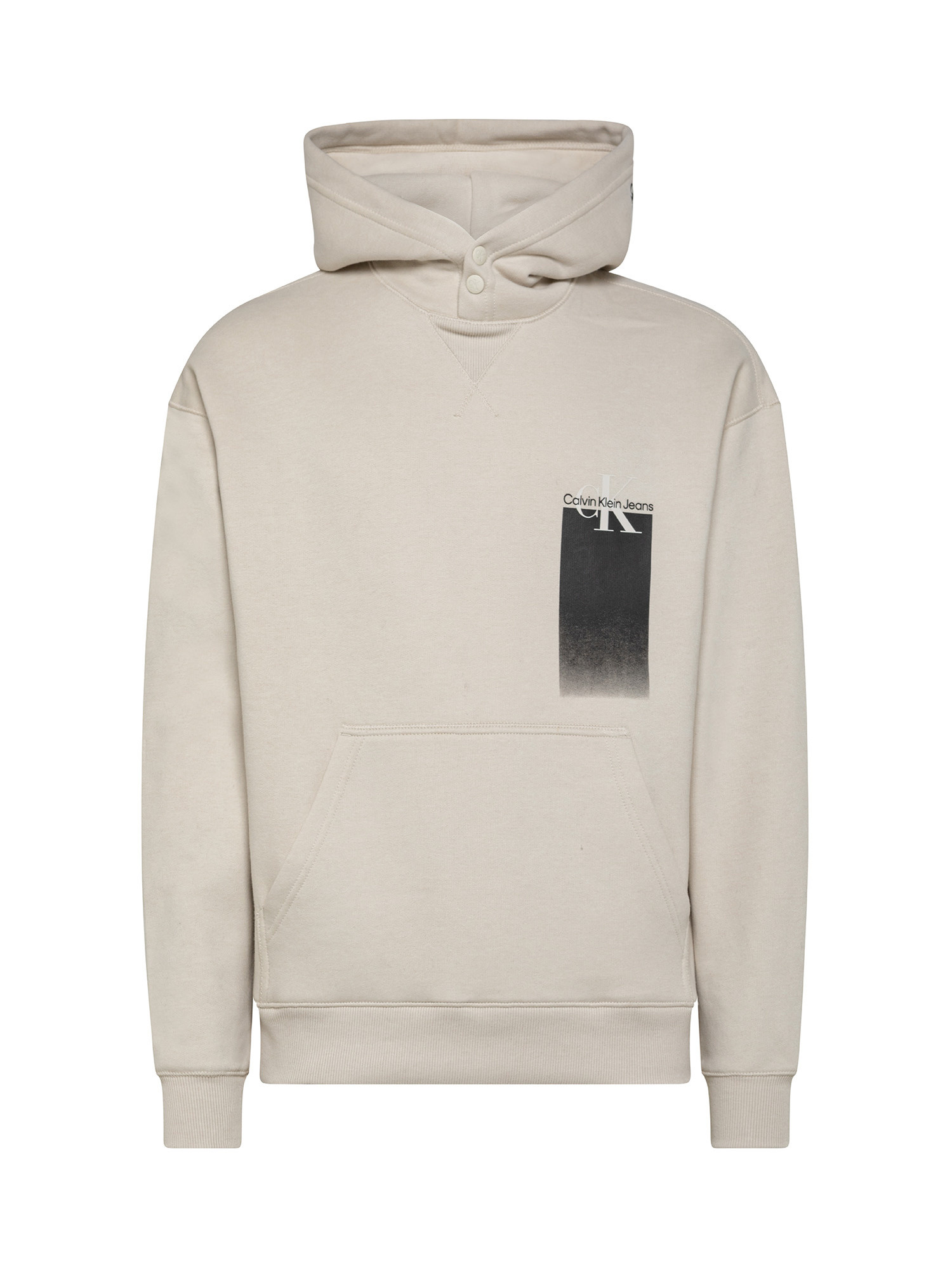 Hooded sweatshirt with graphic print, Beige, large image number 0