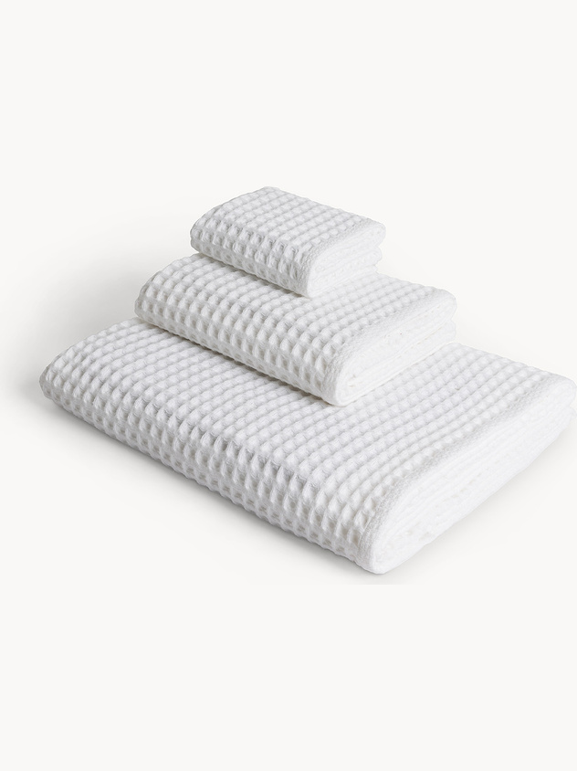Solid color honeycomb cotton towel