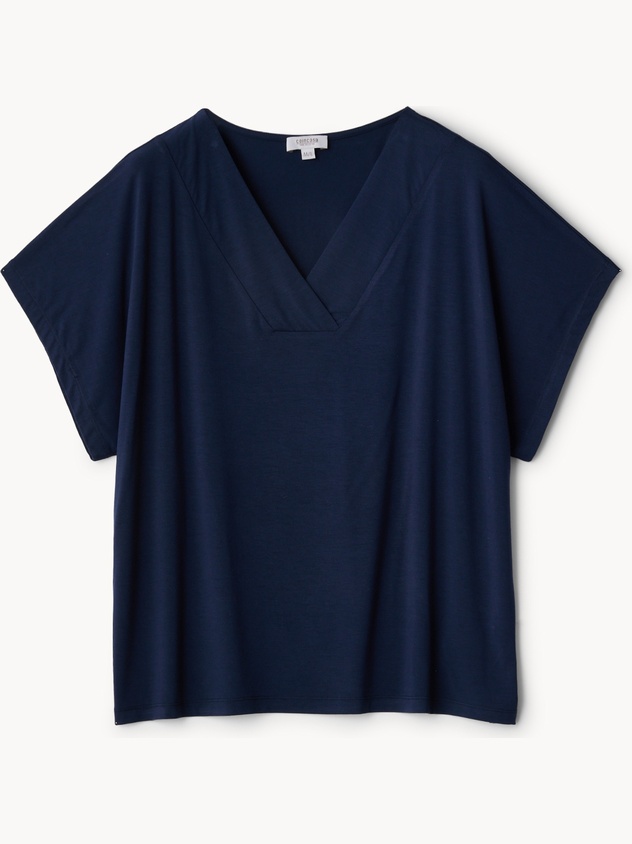 T-shirt in viscosa di bamboo tinta unita