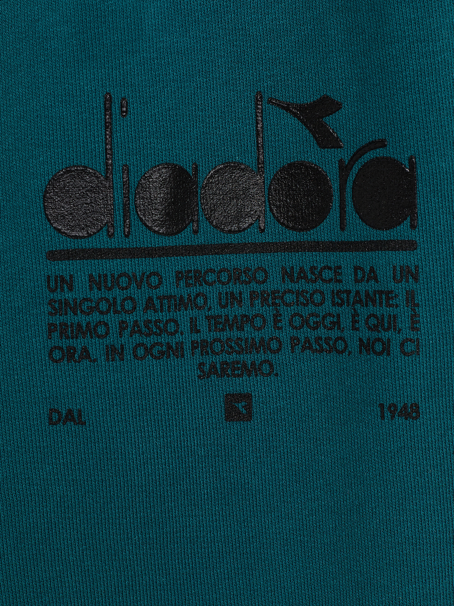 Diadora - Manifesto sports trousers with cotton print, Petroleum , large image number 1