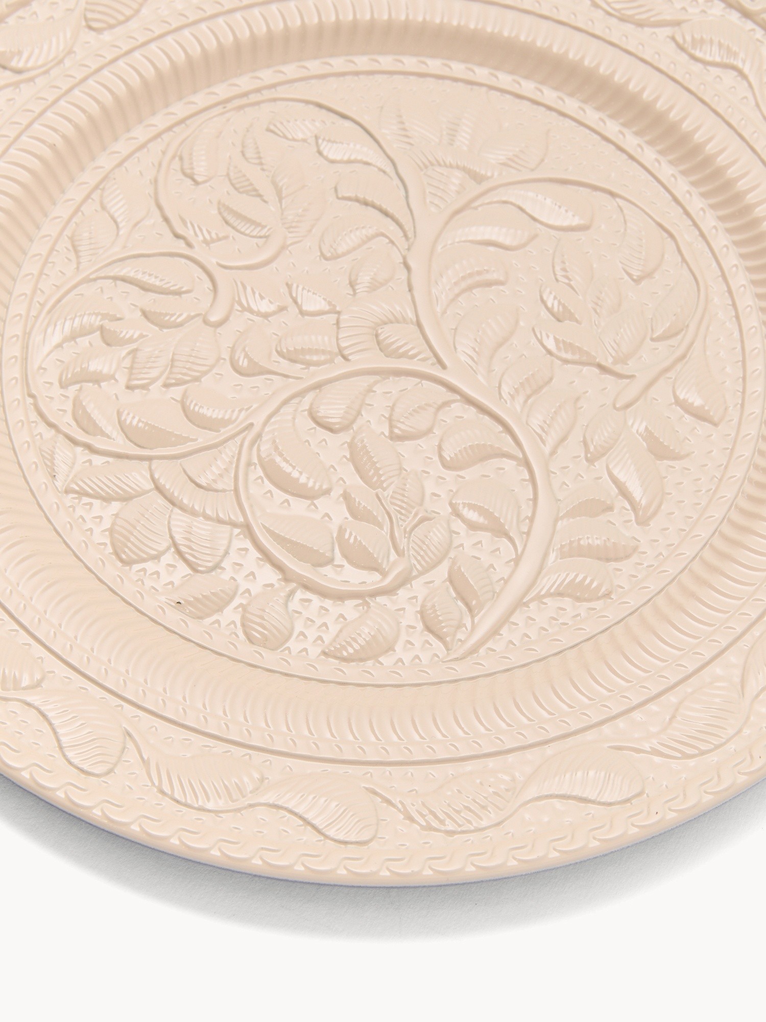 Sottopiatto in plastica tinta unita, Crema, large image number 1